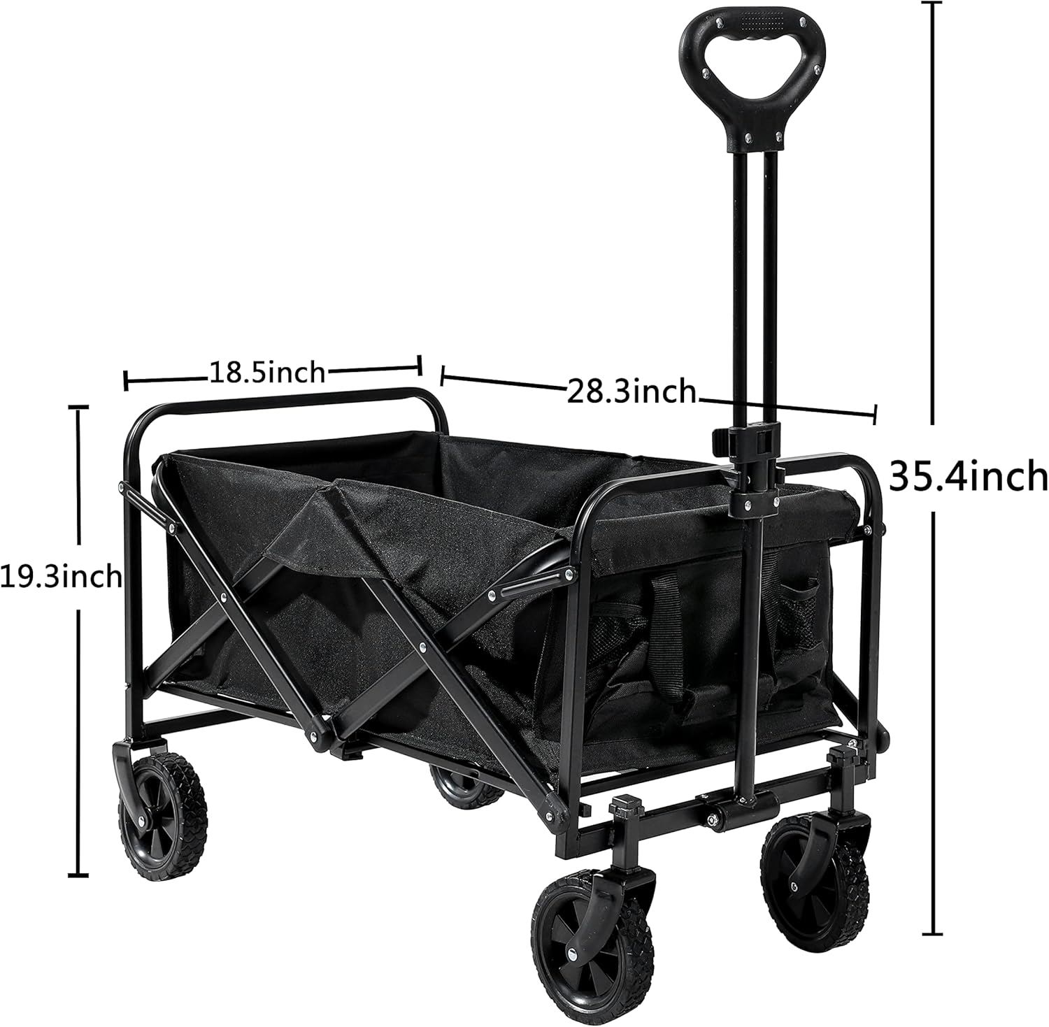 Carro plegable plegable, capacidad de peso de 360 libras, carrito multifuncional para exteriores, adecuado para camping, picnic, compras, viajes al
