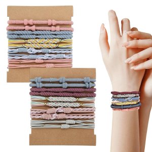 20 ligas para el cabello para mujer, estilo bohemio, sin daños, para cabello grueso y fino, accesorios para niñas (estilo C, 10 colores) 20 ligas para el cabello para mujer, estilo bohemio, sin daños, para cabello grueso y fino, accesorios para niñas (estilo C, 10 colores)