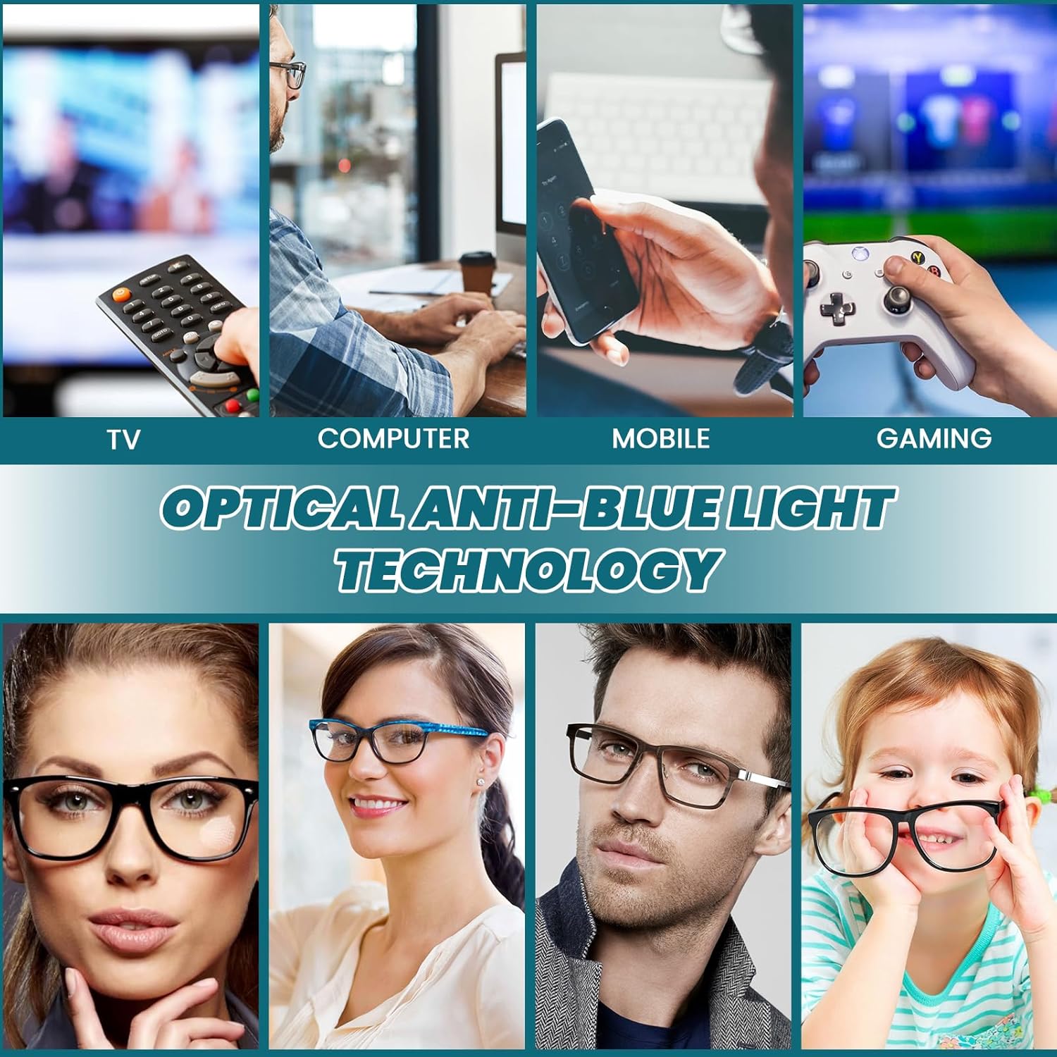 DEVOGUE Gafas de luz azul  Bloqueo de rayos UV antifatiga ocular para mujeres y hombres  Gafas de computadora