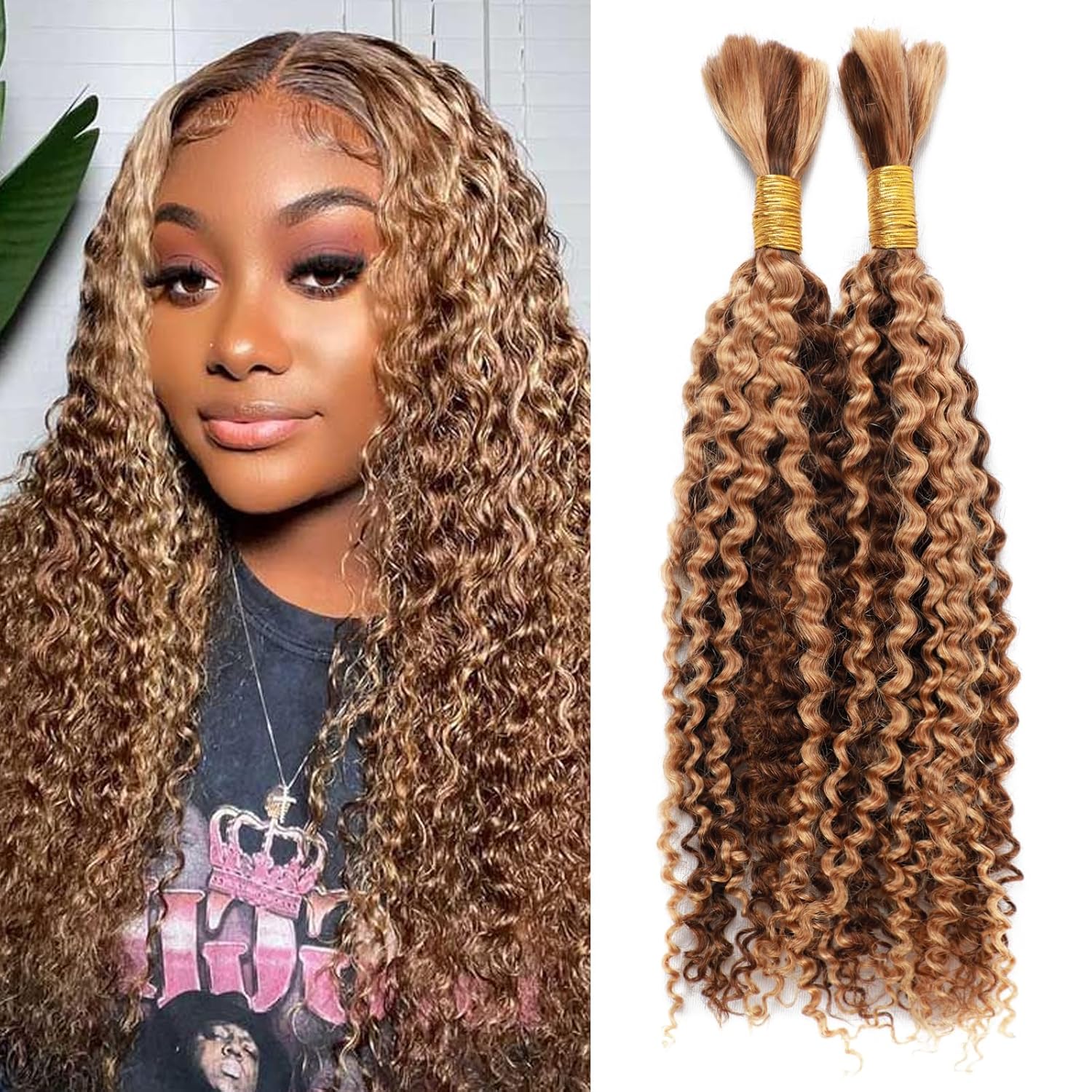 Extensiones de cabello humano virgen brasileño para trenzar, rizado y rizado, 100% sin procesar, extensiones de cabello humano virgen brasileño,