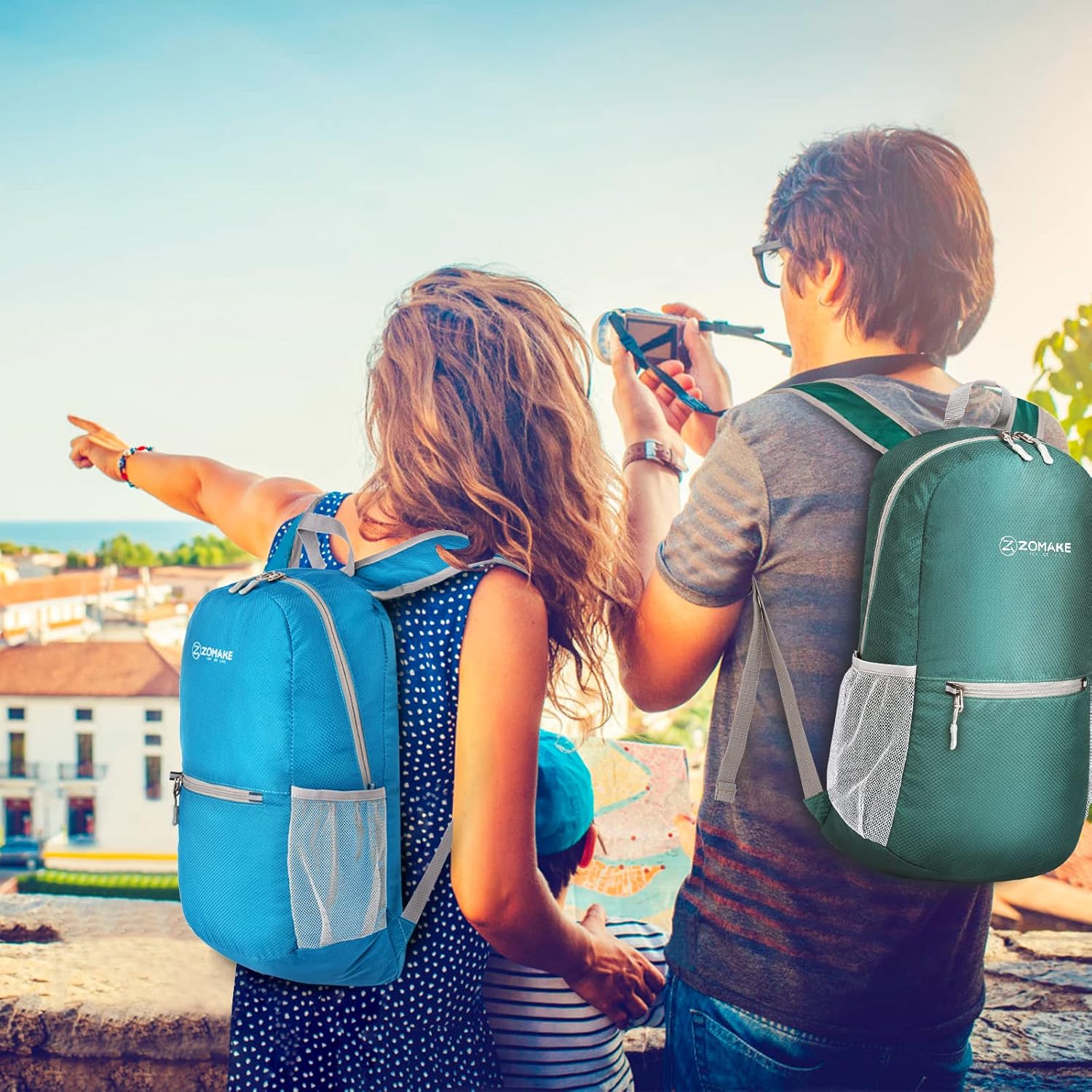 ZOMAKE Mochila ultra ligera y compactable Mochila de senderismo resistente al agua, Mochila pequeña Mochila de camping al aire libre plegable y