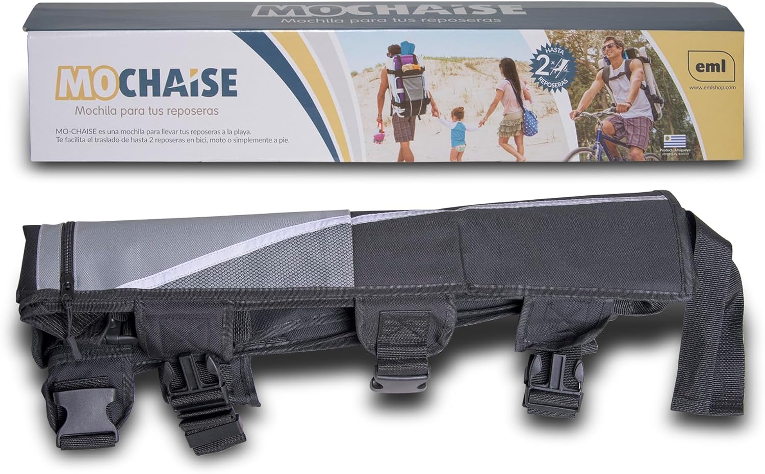 Bolsa de transporte plegable para silla  Mochila grande para silla de playa para 2 sillas de playa, sombrilla, toallas y más accesorios de playa