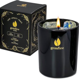 Vela de cristal perfumada orgánica, piedra preciosa de ópalo, regalo de piedra natal de octubre, signo del zodiaco Libra y Escorpio, cera de soja Vela de cristal perfumada orgánica, piedra preciosa de ópalo, regalo de piedra natal de octubre, signo del zodiaco Libra y Escorpio, cera de soja