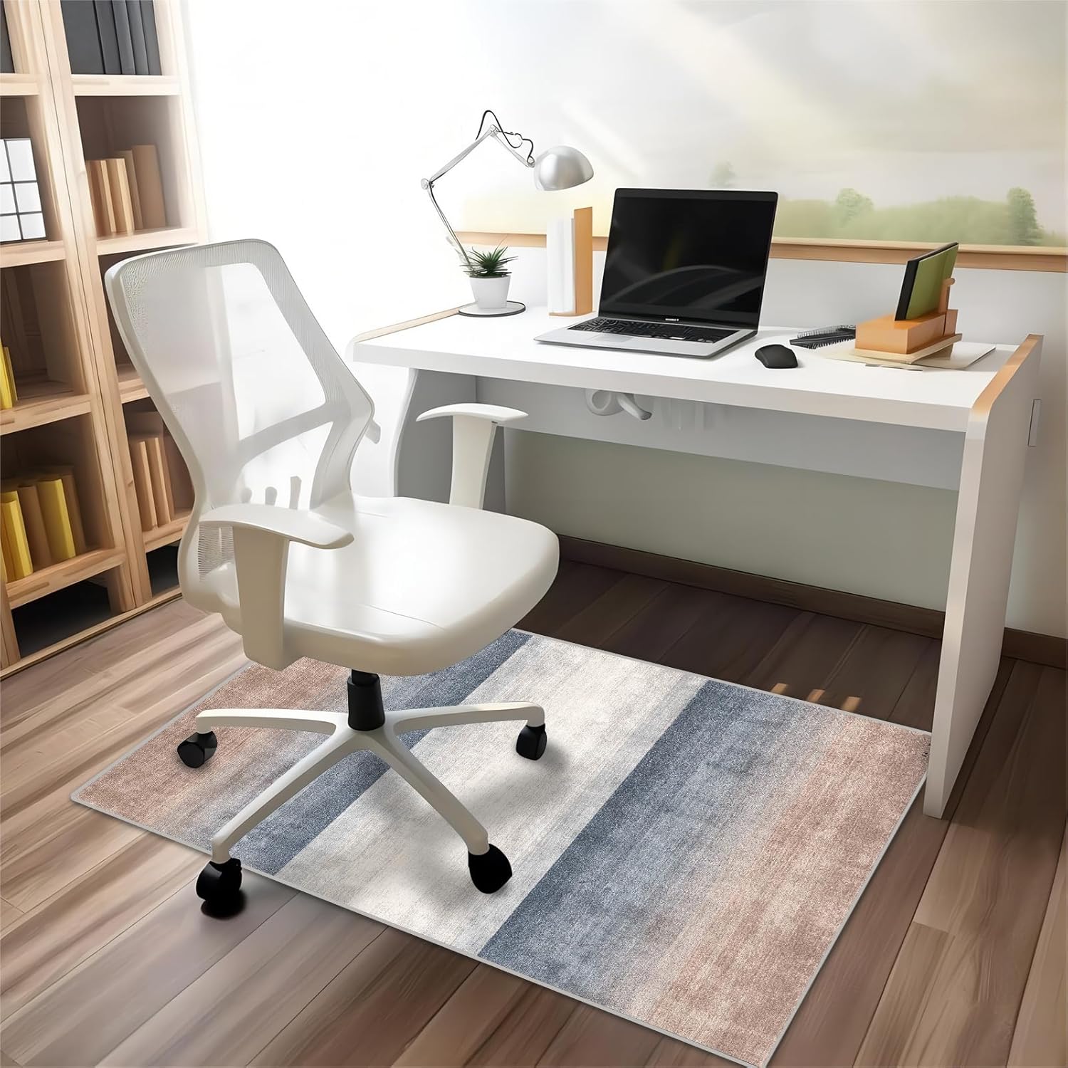 Tapete para silla de oficina para suelo de madera dura, 2.62 libras antideslizante Hi-Q tapete para silla de escritorio para suelos de madera dura y