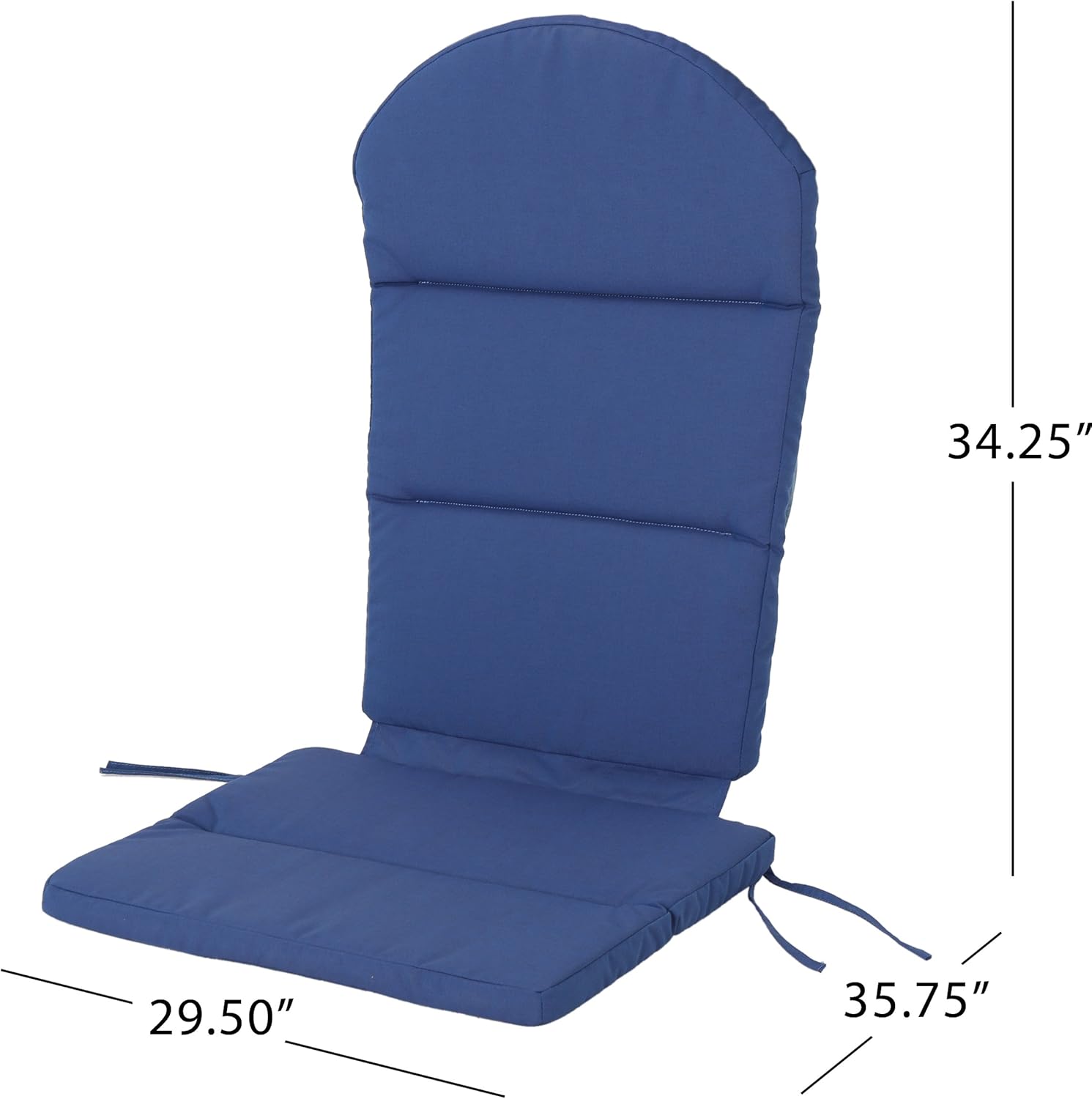 Christopher Knight Home Terry – Cojines para sillas Adirondack resistentes al agua (juego de 2), azul marino, 2 unidades (paquete de 1)