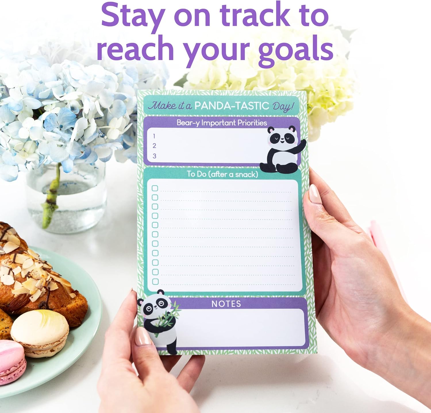 Panda To Do List Bloc de notas  50 hojas de 5.5 x 8.5 pulgadas, organizador diario de lista de verificación y planificador  Regalos de panda para