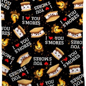 Bonita manta de S’Mores, manta de galletas de malvavisco, manta de felpa suave y acogedora, manta de franela polar mullida para niños y adultos, Bonita manta de S’Mores, manta de galletas de malvavisco, manta de felpa suave y acogedora, manta de franela polar mullida para niños y adultos,