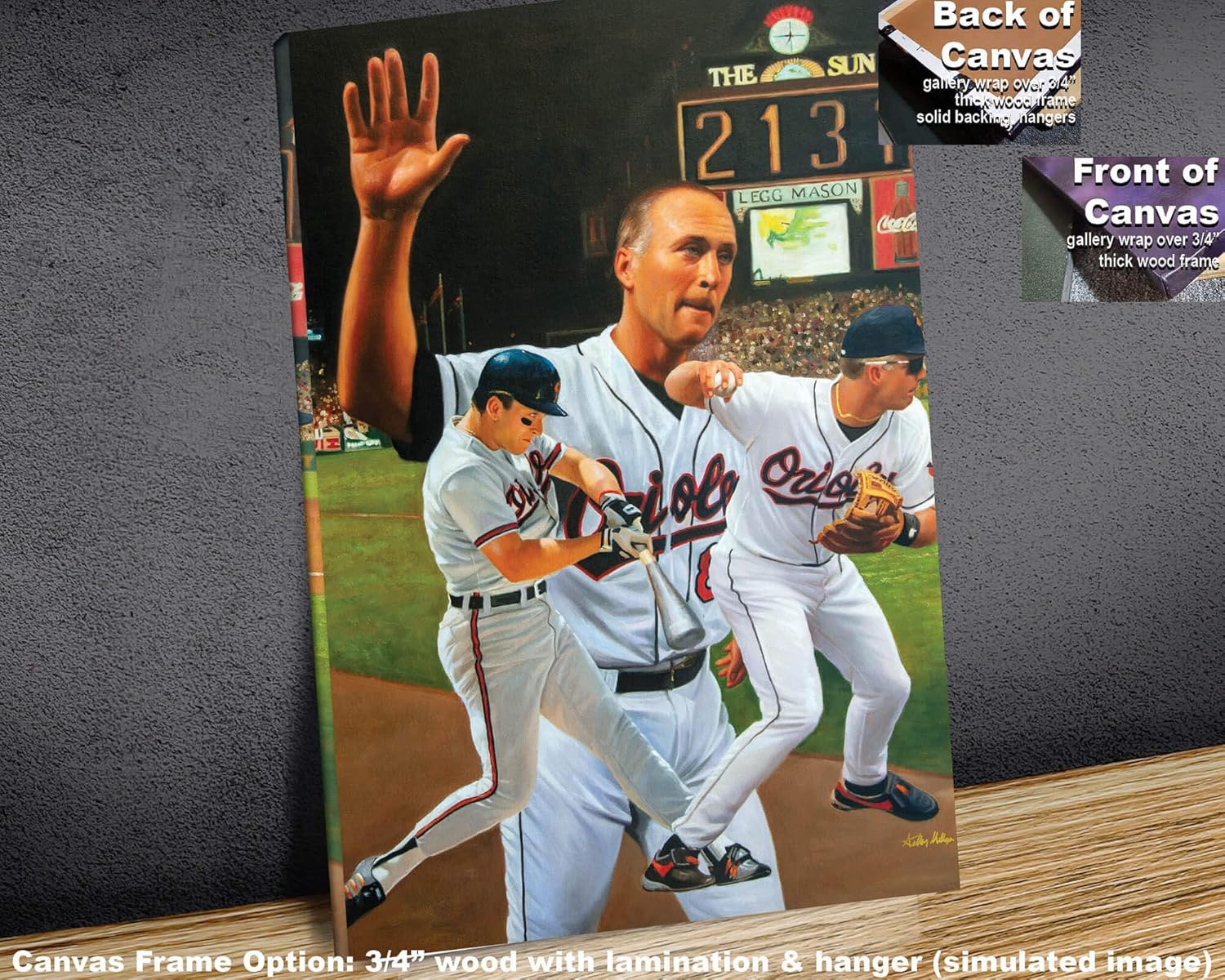 Cal Ripken Jr 3rd Base Short Stop Baltimore Orioles MLB Baseball Player HOF Hall of Fame Art Print 2AM3 on 24×30 matte paper