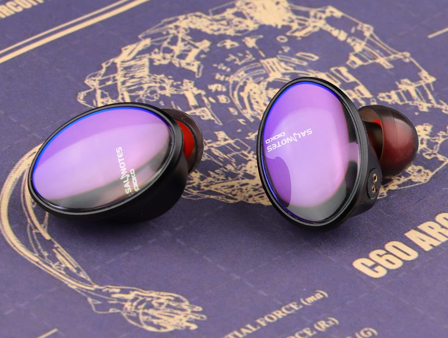 7Hz x Crinacle Salnotes Dioko HiFi 0.575 in controlador de diafragma planar en el oído auriculares IEMs con caja de aluminio CNC de grado de