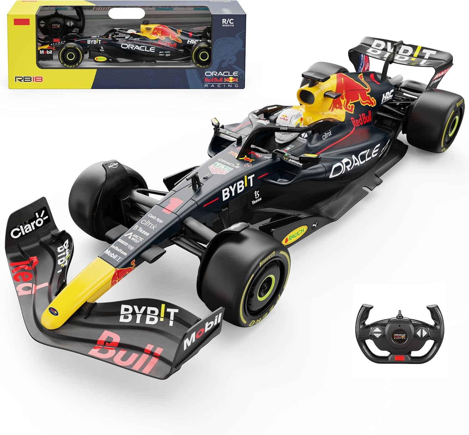 Auténtico auto con licencia 112 F1 RedBull Rb18 de control remoto para automóvil – Serie de autos RC de la colección F1 para niños y adultos – Auto