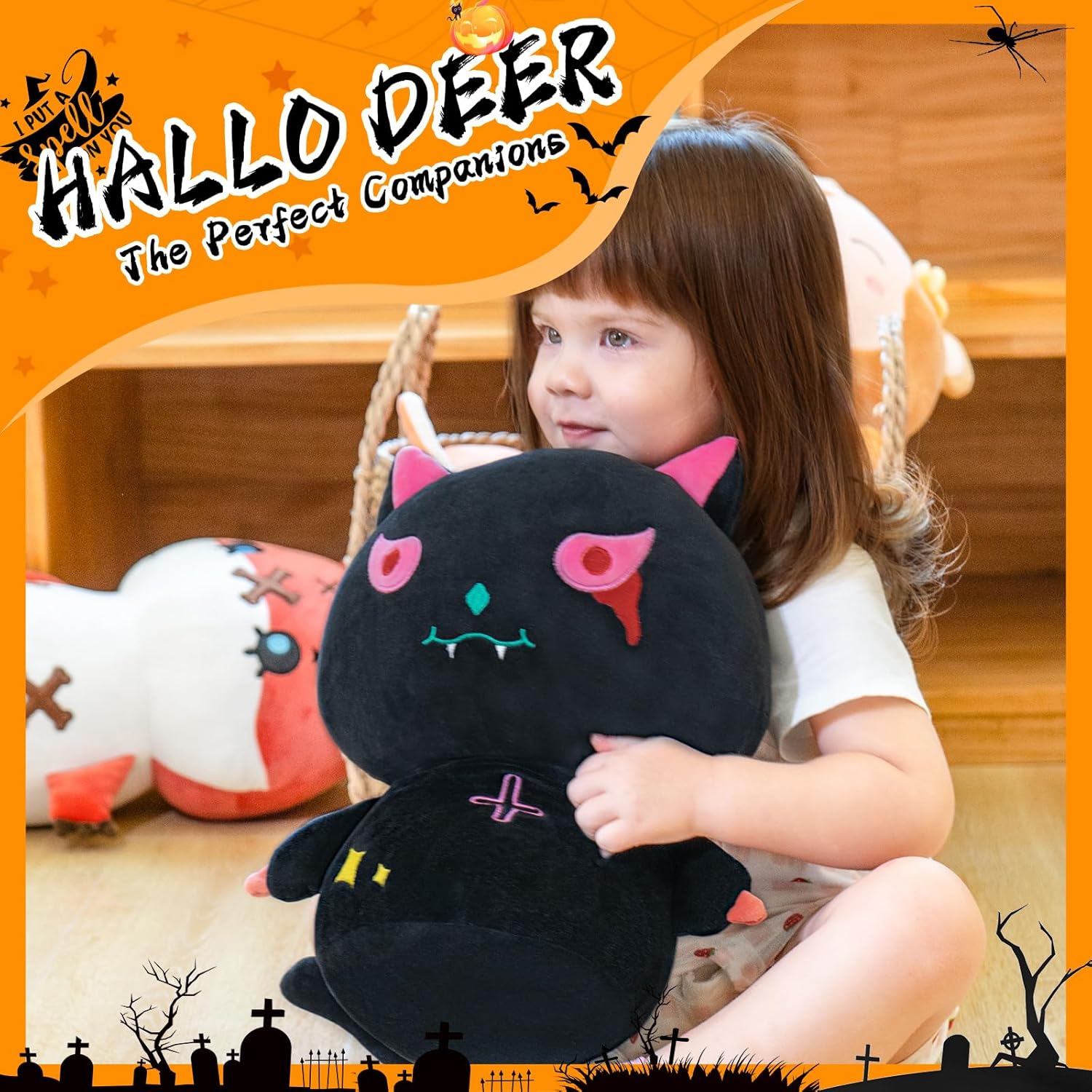 Peluche de gato negro de 14 pulgadas, juguetes de peluche kawaii, lindos regalos de gato para niñas y niños, peluche de almohada de ajolote súper