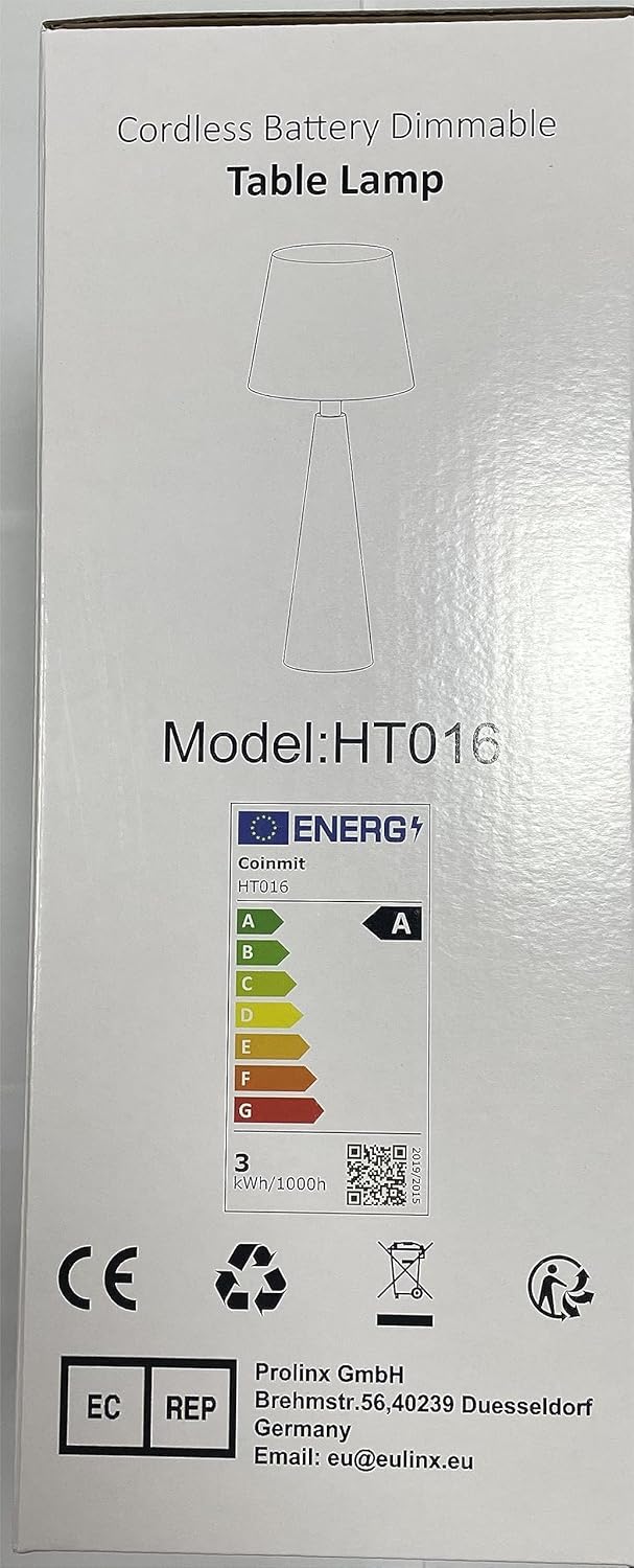Moderna lámpara de mesa LED inalámbrica con sensor táctil, luz de mesa impermeable IP54 para exteriores, lámparas de mesa LED portátiles blancas,