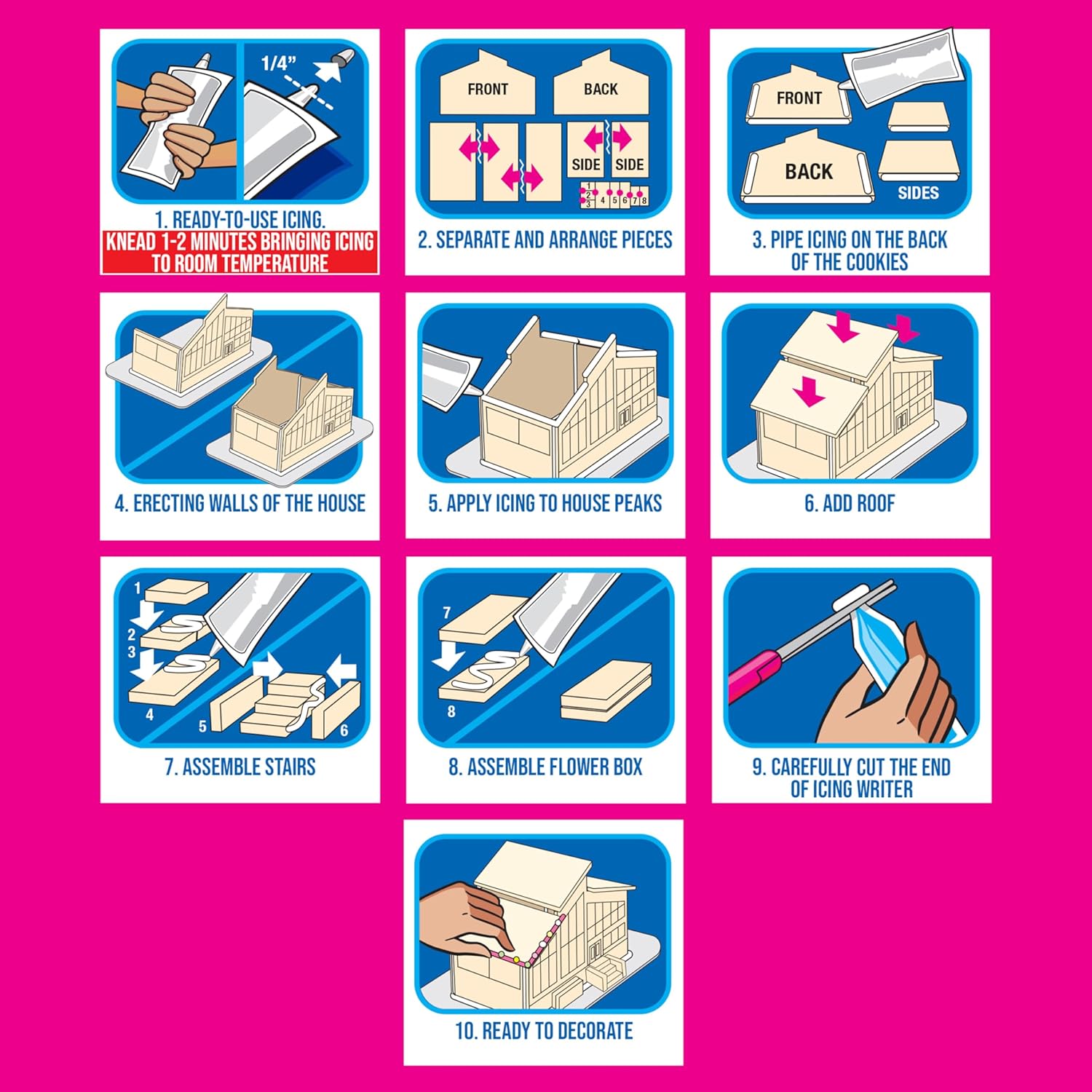 Create-A-Treat Barbie Dreamhouse – Kit de decoración de galletas, 24 onzas + paquete de mini galletas OREO