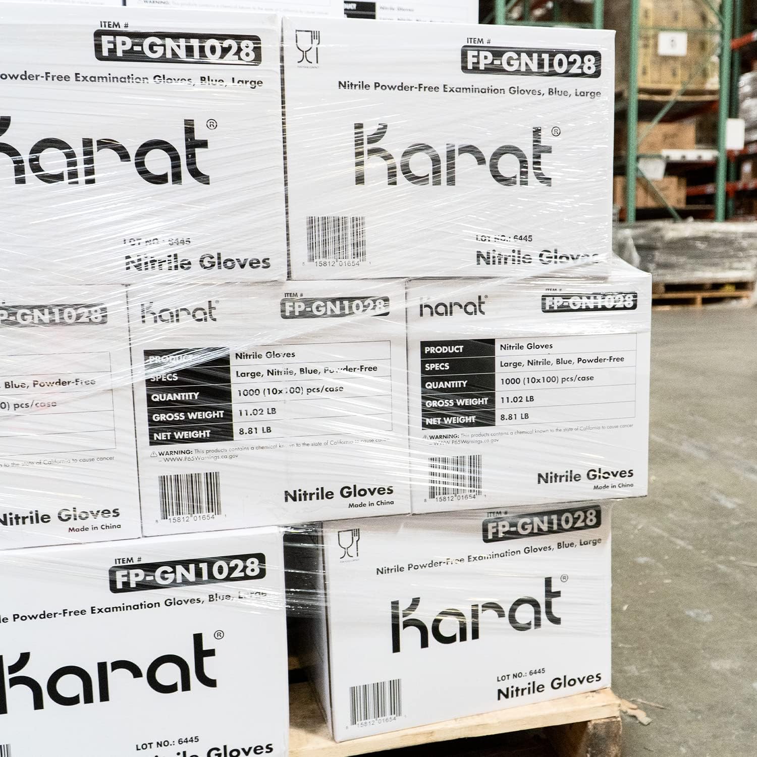 Karat Película elástica para envolver a mano, calibre 80, 149.9 x 149.9ft (4 rollos)