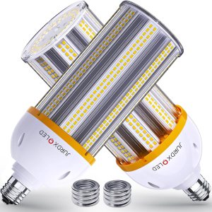 Paquete de 2 bombillas LED impermeables IP64, bombilla LED de repuesto de 120 W, base E26 con adaptador E39, bombilla LED de 15600 lm para garaje, Paquete de 2 bombillas LED impermeables IP64, bombilla LED de repuesto de 120 W, base E26 con adaptador E39, bombilla LED de 15600 lm para garaje,