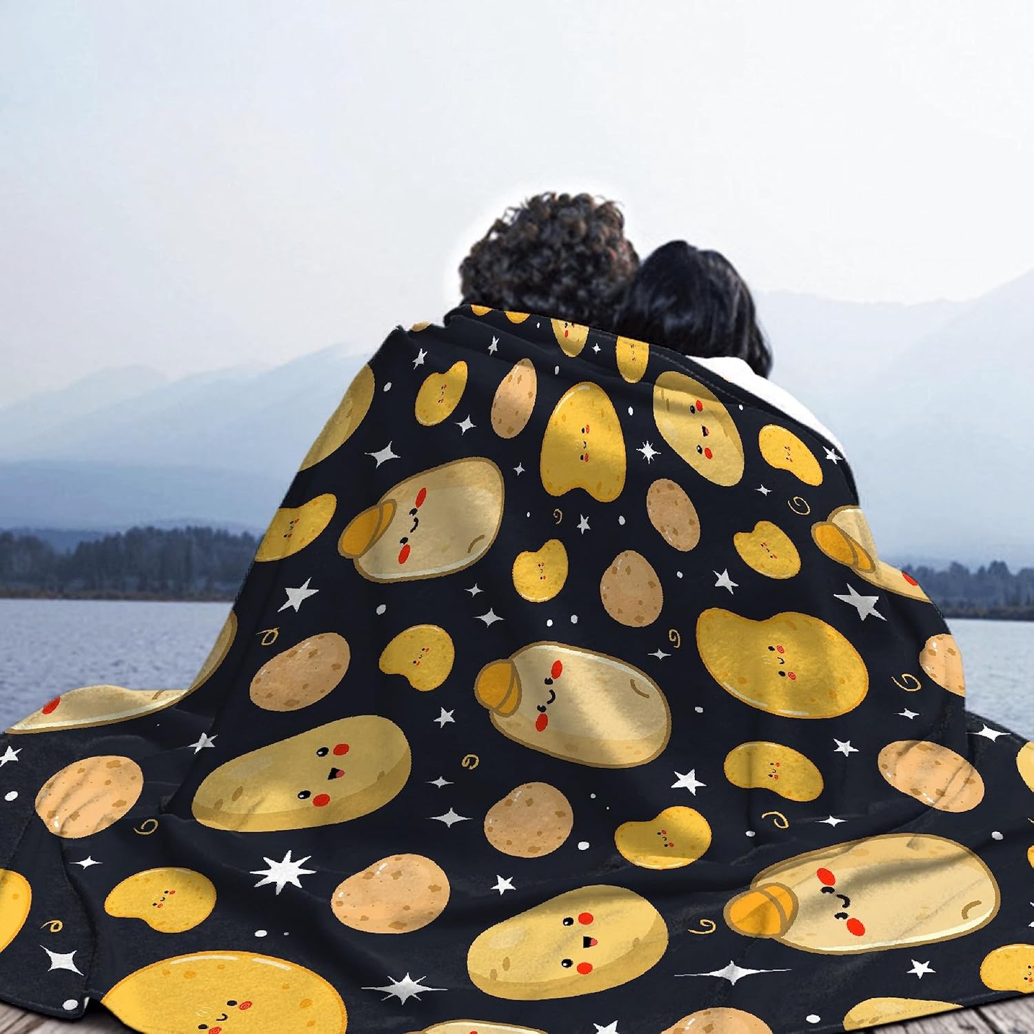 Manta de patatas de regalo para niñas y mujeres, manta súper suave y acogedora para sofá, cama, sofá, oficina, decoración para todas las estaciones,