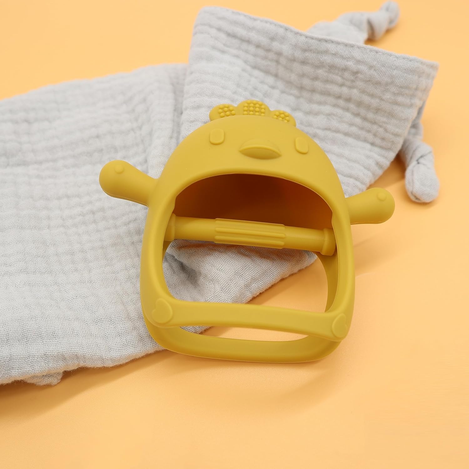 SIRELI – Juego de 4 juguetes de dentición para bebé, 100% silicona de grado alimenticio, sin BPA, juguete de 6 a 12 meses, juego de regalo para