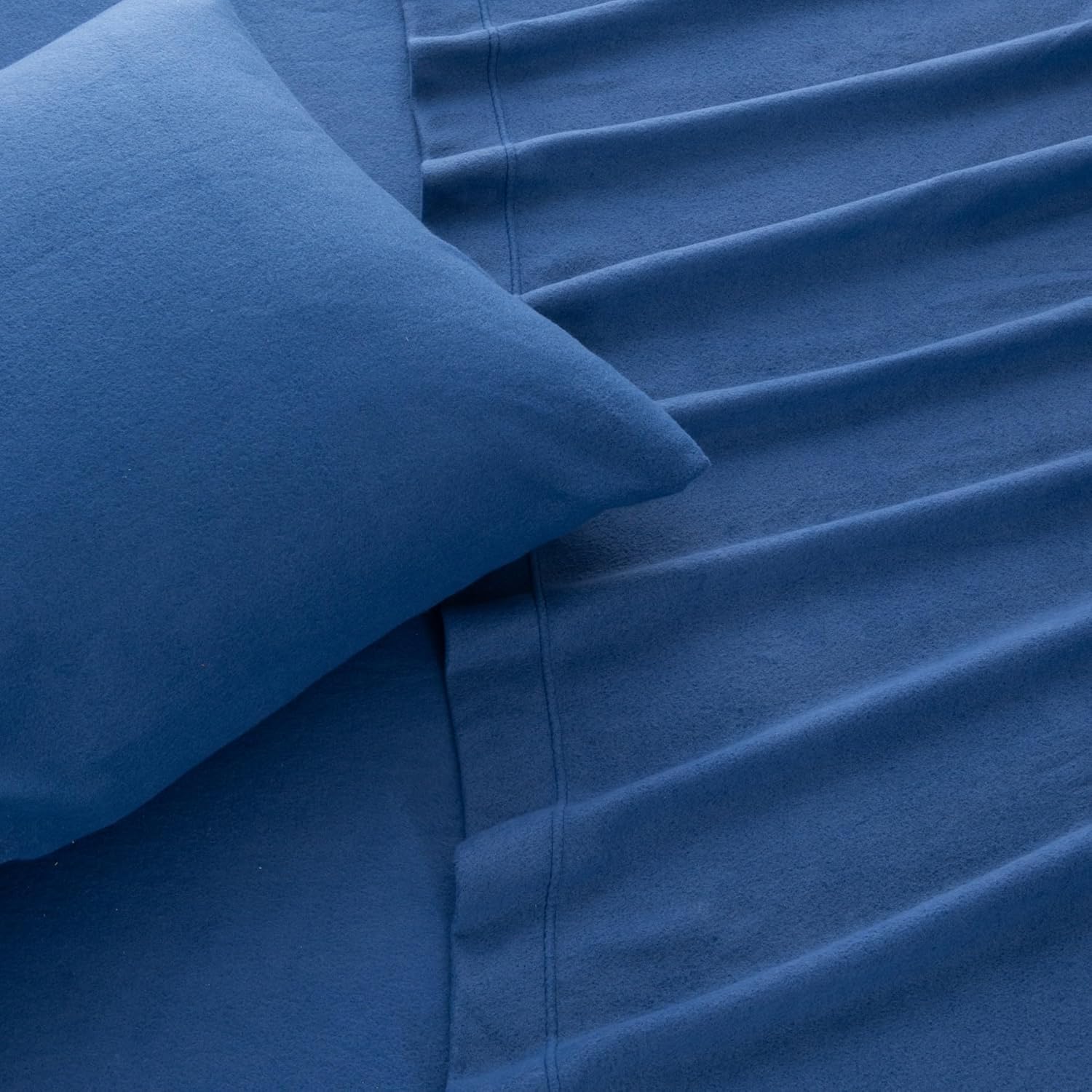 Juego de sábanas de felpa extra suave. Sábanas de invierno acogedoras, tibias, suaves, permiten la ventilación, colores lisos Colección Christina