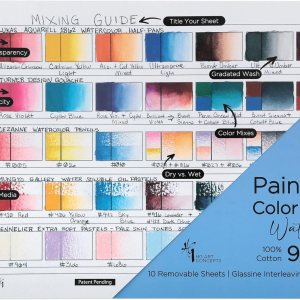 HG Art Concepts Painters – Agenda de colores  9 x 12 pulgadas, 140 libras, encuadernado en espiral, sin ácidos, libro de muestras de color con 10 HG Art Concepts Painters – Agenda de colores  9 x 12 pulgadas, 140 libras, encuadernado en espiral, sin ácidos, libro de muestras de color con 10