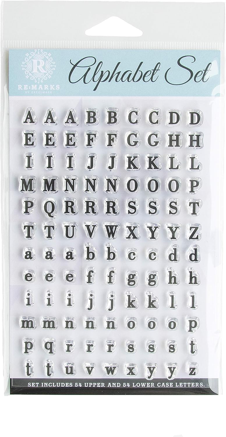 Juego de sellos adheridos (alfabeto)