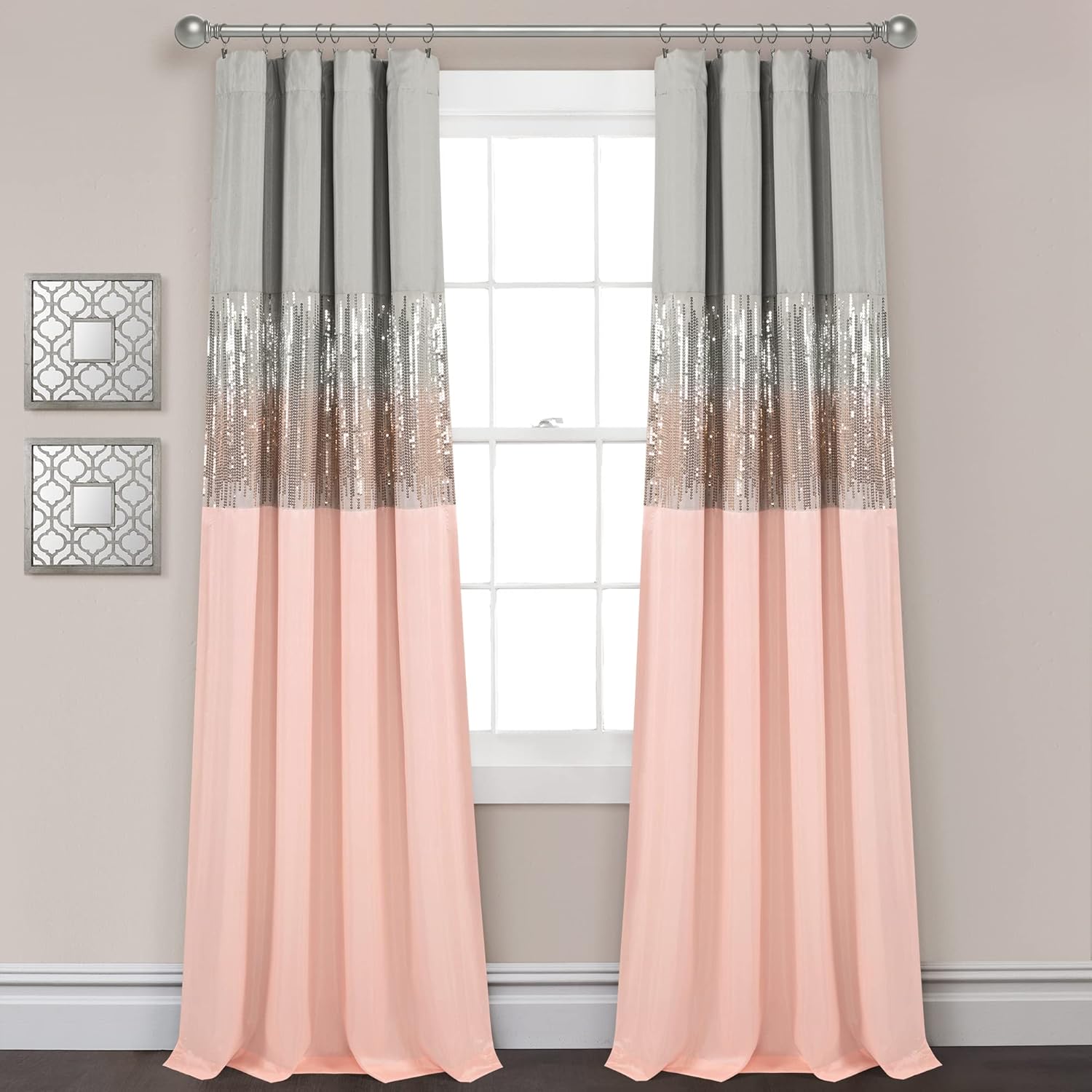 Lush Decor Night Sky Panel de cortina 100% opaco, para sala, dormitorio, comedor (cortina individual), 42 pulgadas de ancho x 84 pulgadas de largo,