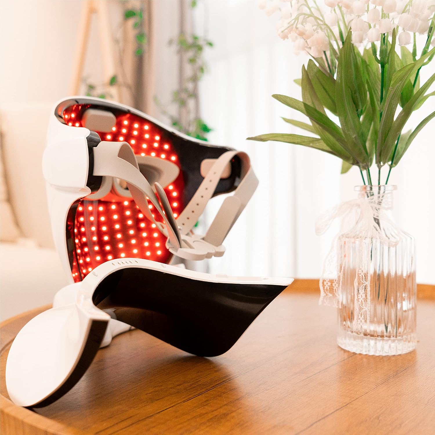 Aphrona Halo Led Light Therapy Face LED Light Therapy Skin Care Máscara de fotón, luz azul y roja para tratamiento del acné, eliminación de arrugas
