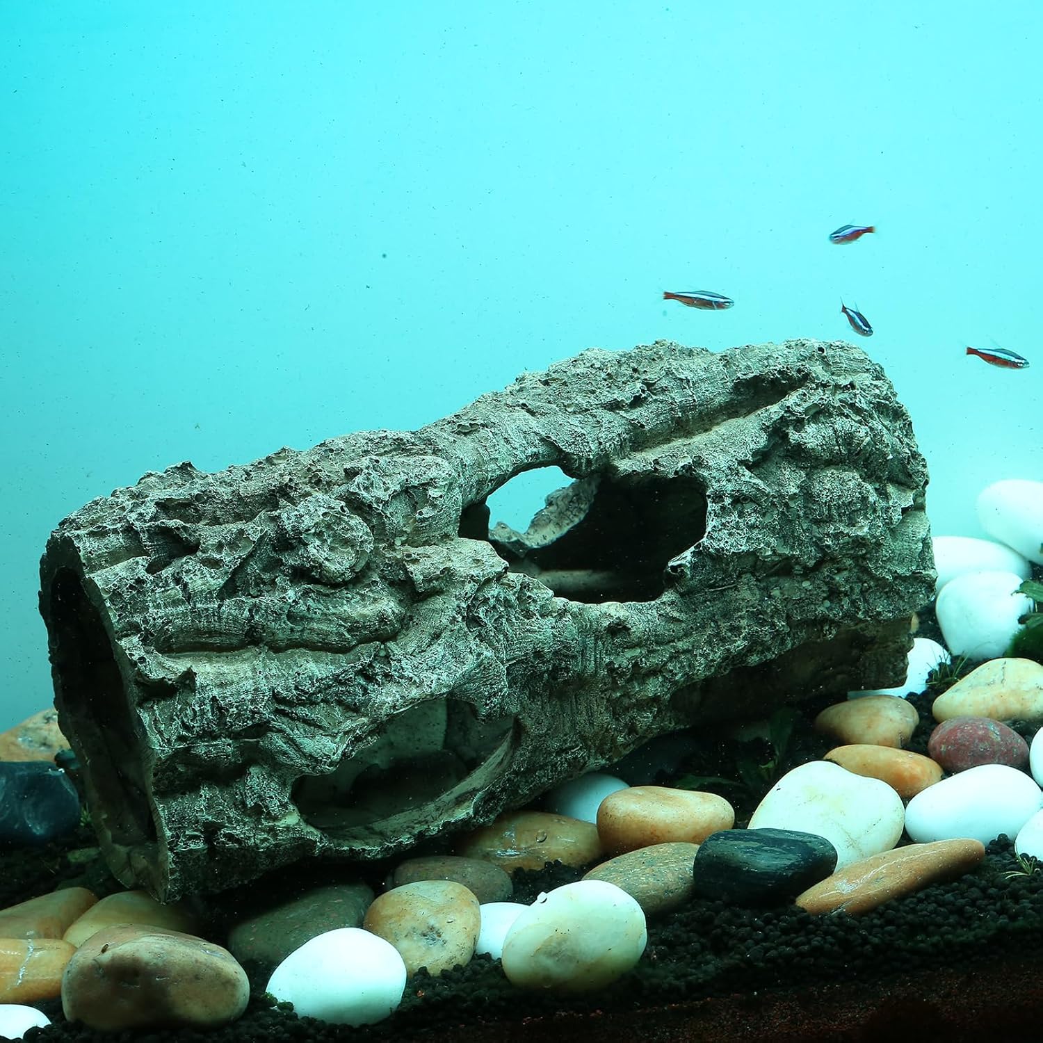 Piel de reptil grande, 12 pulgadas, decoración de acuario, escondite territorial de peces, casa de escondite, decoración de reptiles