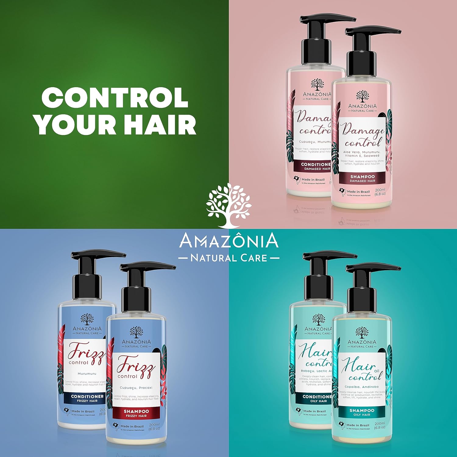 Acondicionador natural de control de encrespamiento para mujeres y hombres, acondicionador de cabello antiencrespamiento, acondicionador de cabello