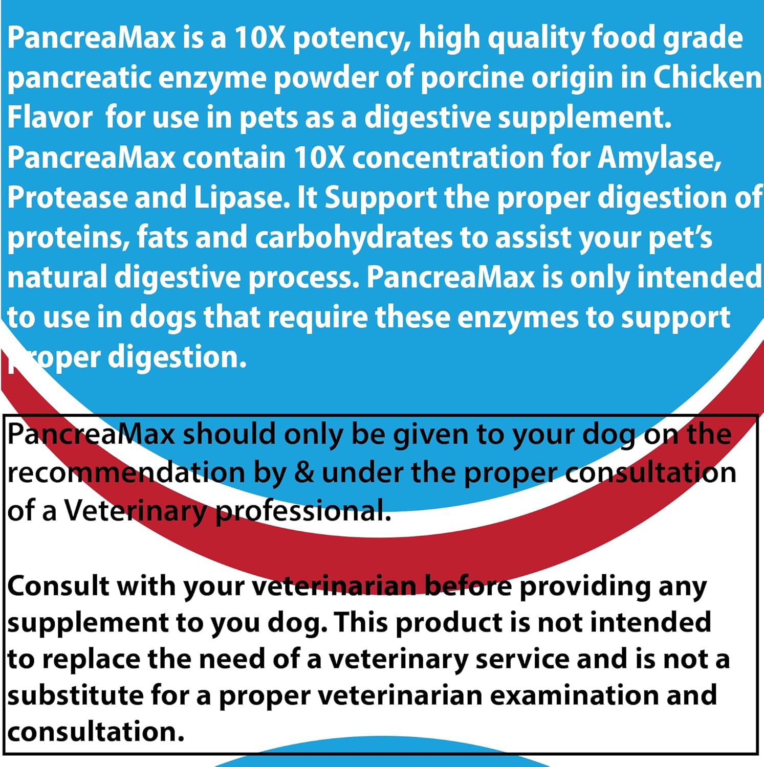 PancreaMax – 10 suplementos de enzimas digestivas pancreáticas para gatos y perros (12 onzas) en polvo (fabricado en Estados Unidos). 10 pancreatina