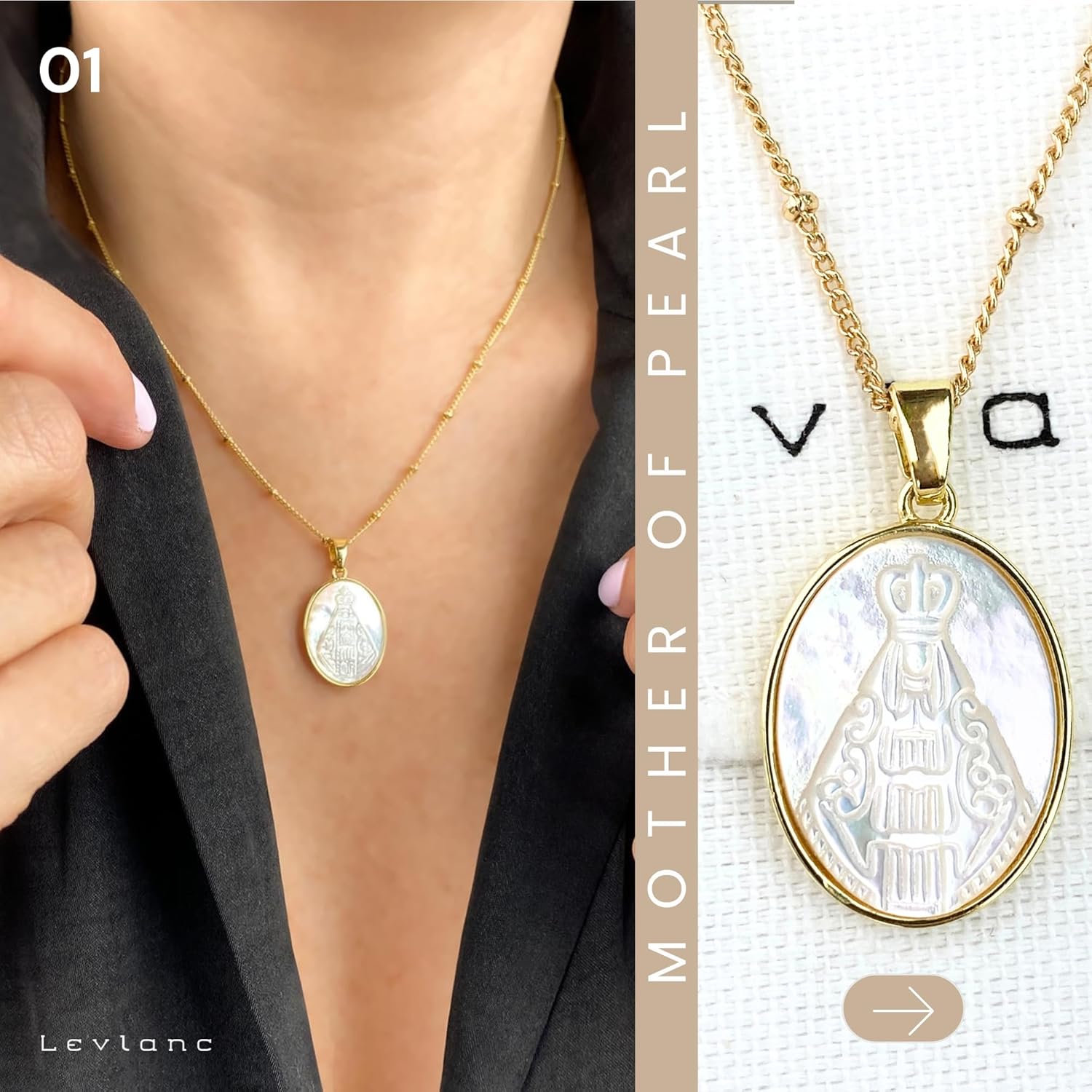 Virgin Mary Necklace – Christian Jewelry For Women – Miraculous Medals Catholic – Catholic Jewelry – Virgin Mary Pendant – Christian Gifts for Women