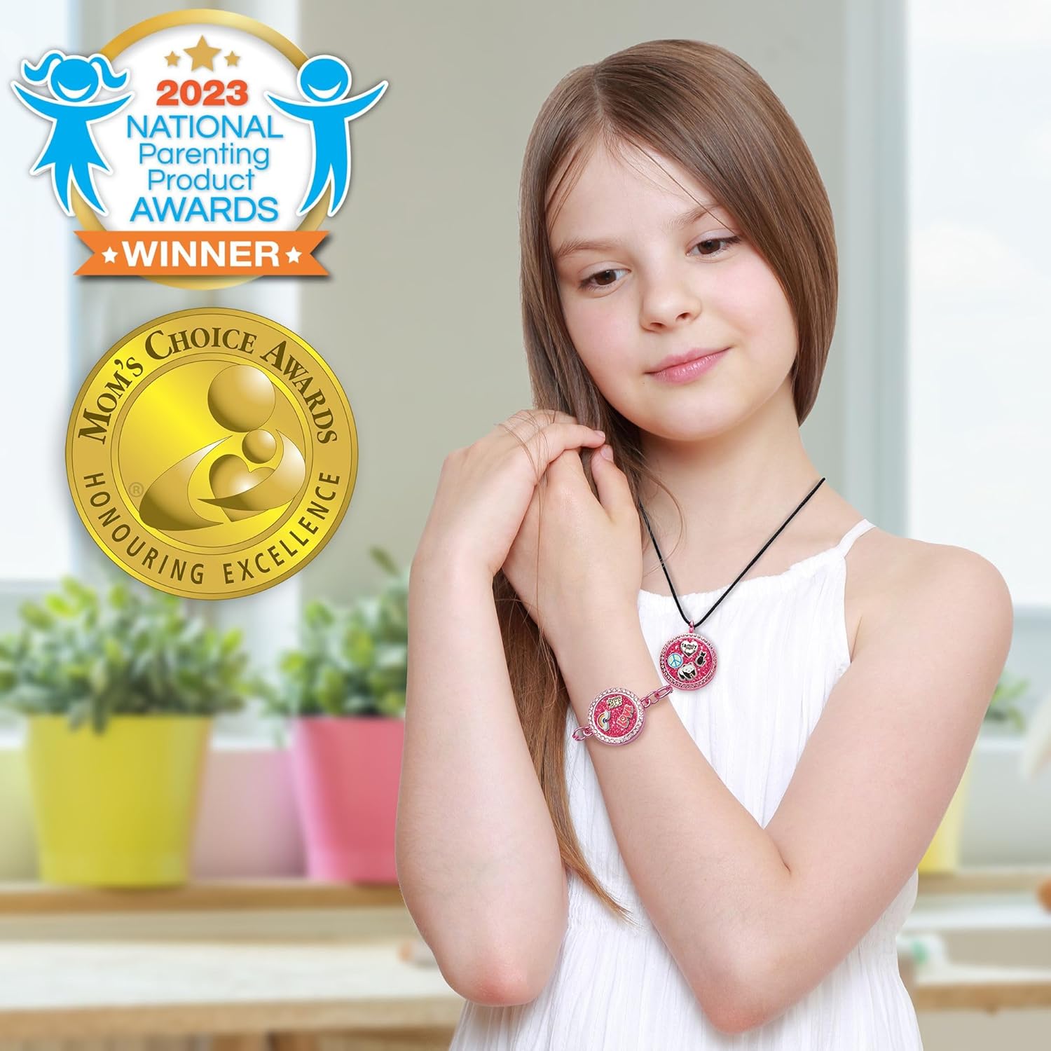 CharmWow – Kit de collar y pulsera de bricolaje, gran idea de regalo para niñas de 9 años, regalos de cumpleaños para niñas y adolescentes de 8 a 10