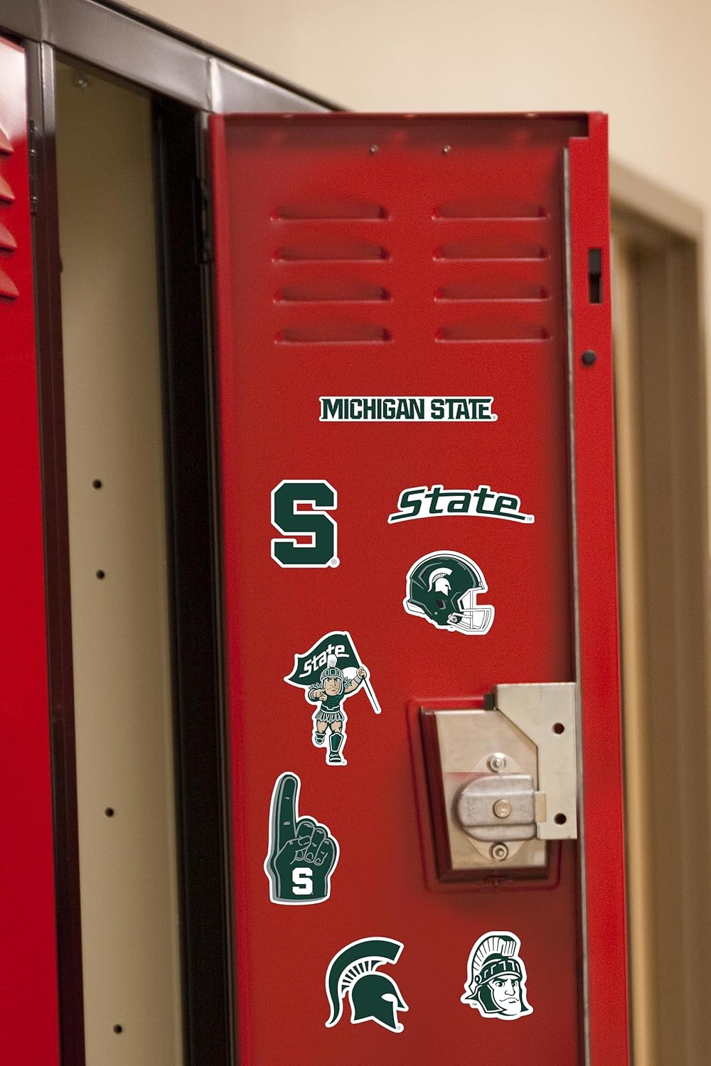 Michigan State University – Paquete variado de 50 calcomanías de vinilo grandes de lujo para laptop, botella de agua, álbumes de recortes, tableta,