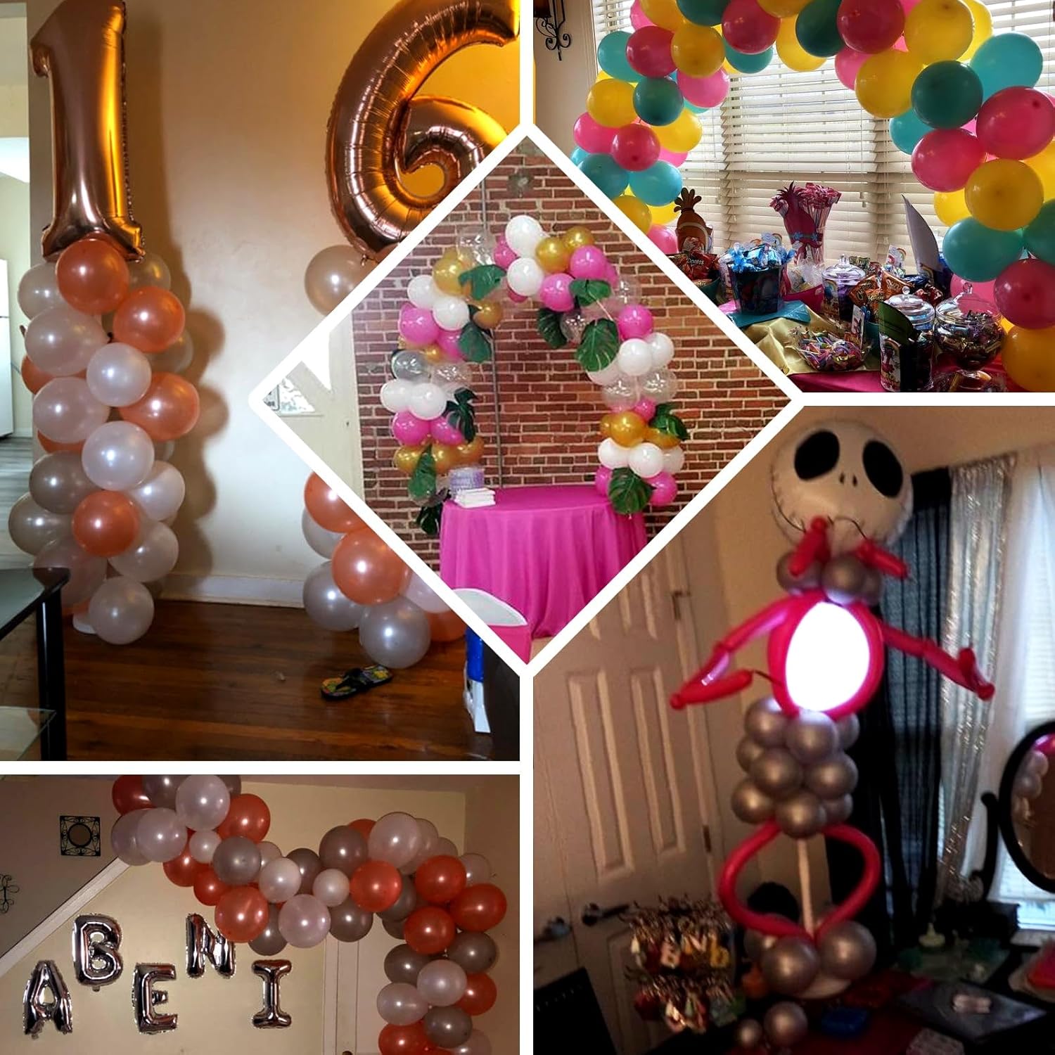 Efavormart – Globos metálicos de látex de 12 pulgadas, decoración de eventos de boda, fiesta de cumpleaños, graduación, Año Nuevo, suministros de