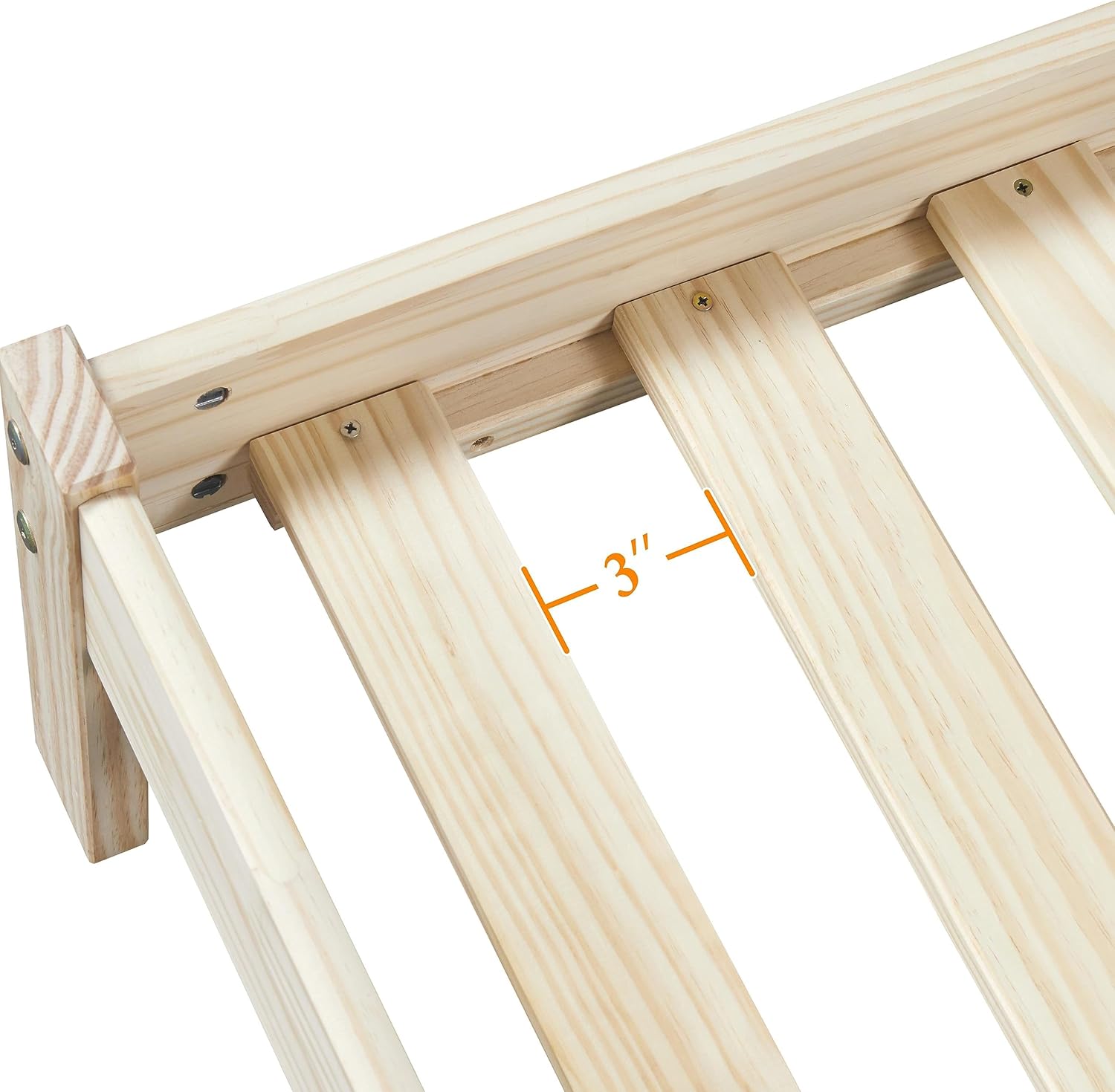 Yaheetech Base de cama individual con plataforma de madera de pino macizo con cabecero con paneles, estilo Wicklow, soporte de listones de madera,