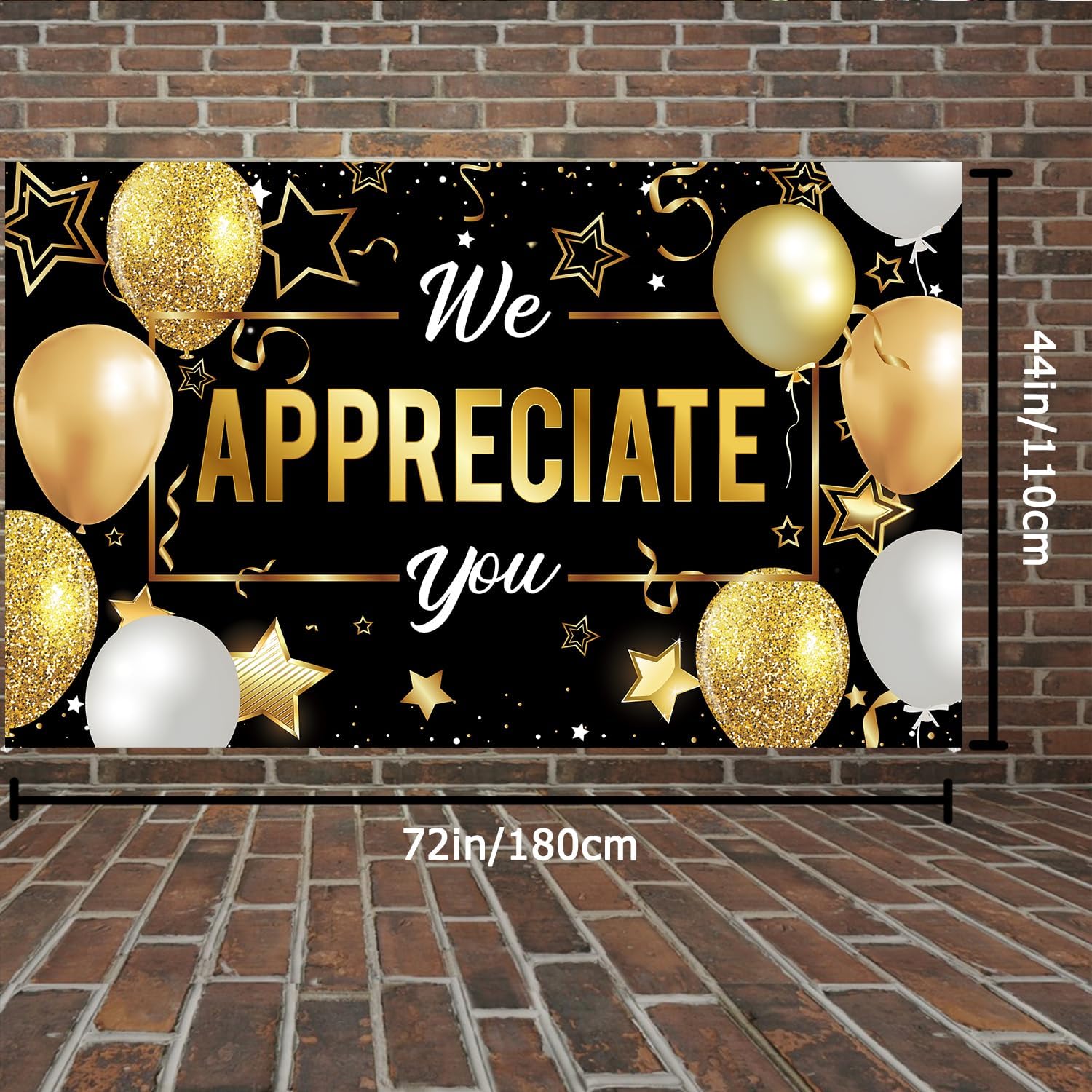 Cartel de fondo con texto en inglés “We Appreciate You”, decoraciones de agradecimiento a los empleados, pancarta de agradecimiento para veteranos,