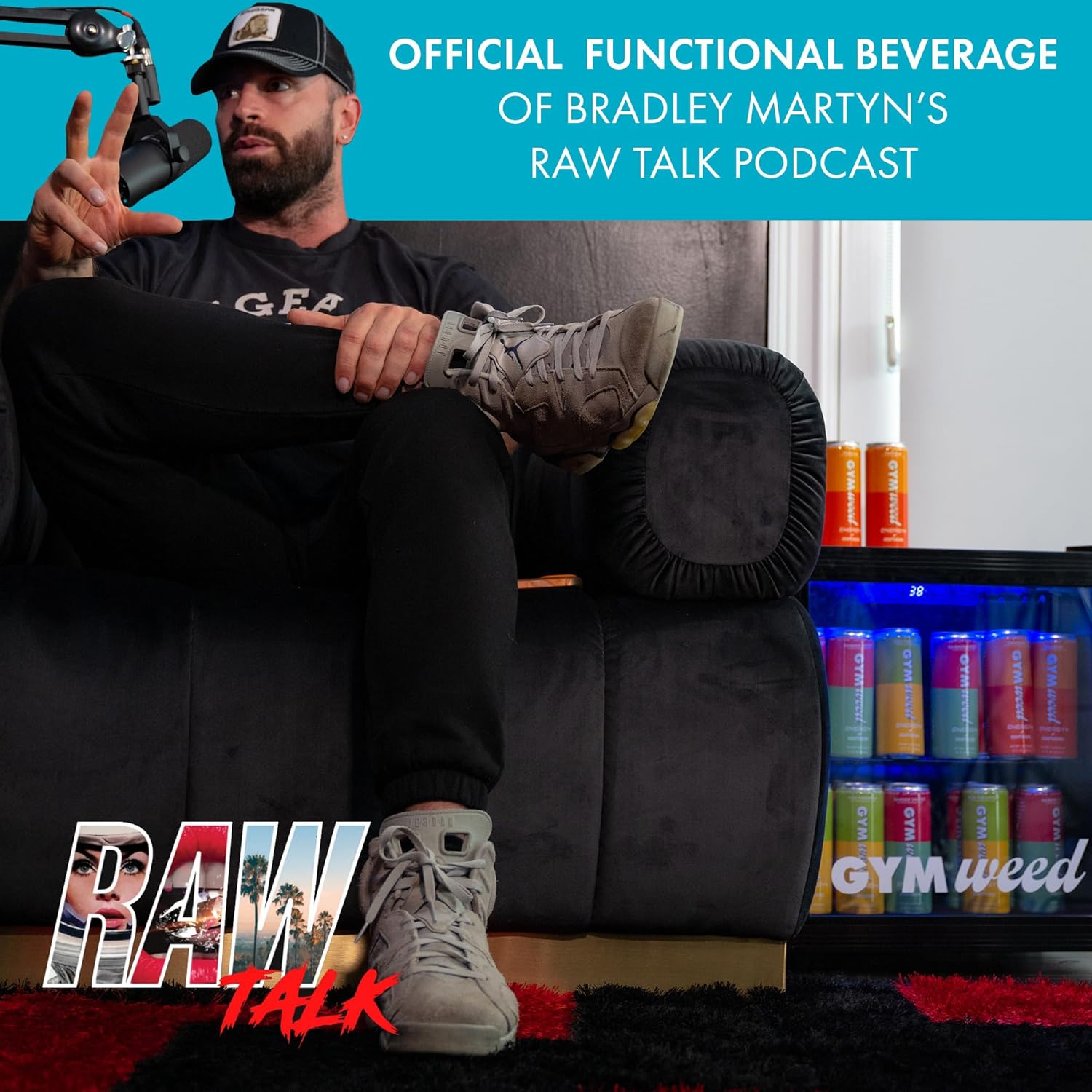 GYM WEED Adaptogen Energy Drink, Candy Shop – (12 unidades) – Bebida adaptogénica con cero azúcar – Ashwagandha, melena de león, cafeína y L-teanina