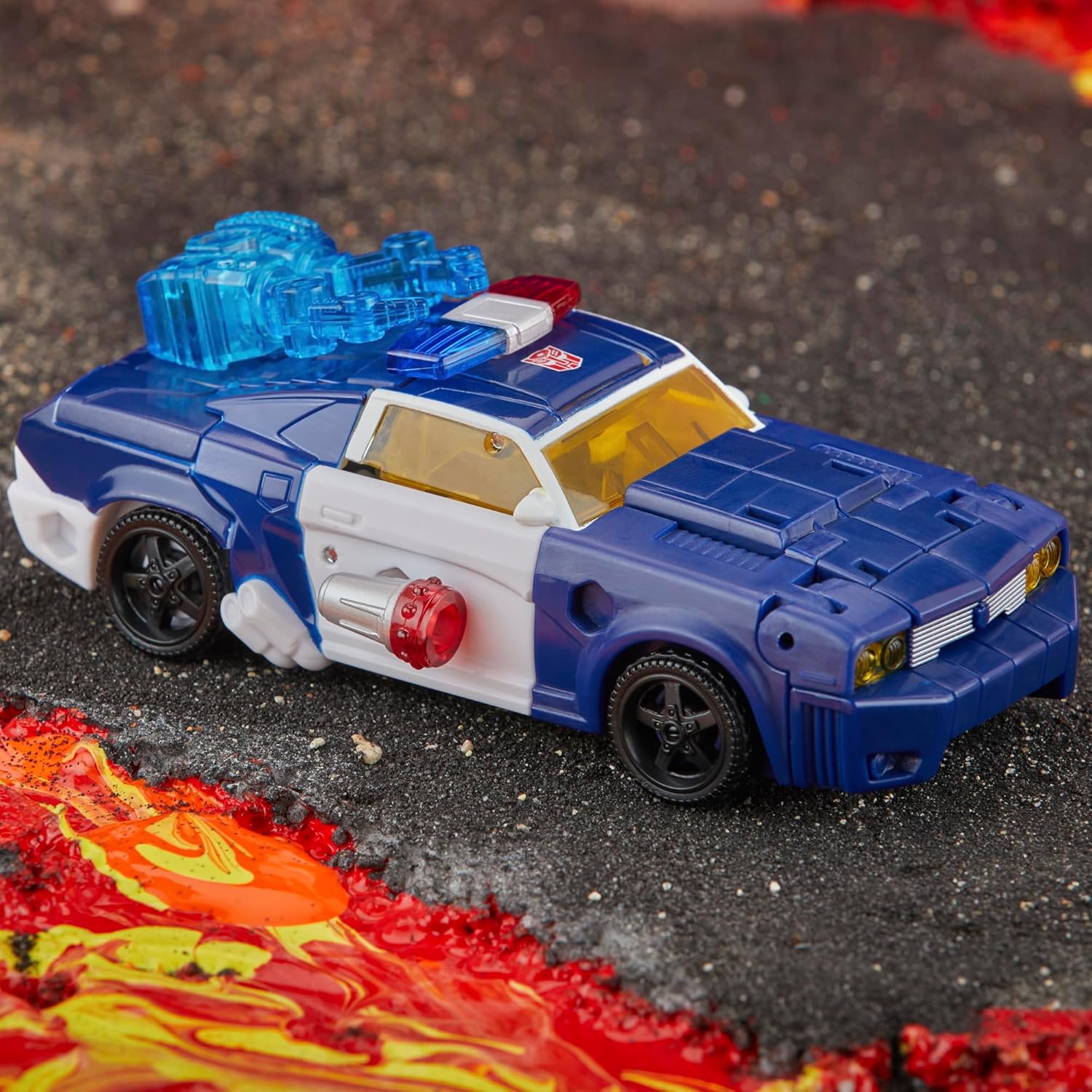 Transformers Legacy United Deluxe Class Rescue Bots Universe Autobot Chase, figura de acción de conversión de 5.5 pulgadas, 8+