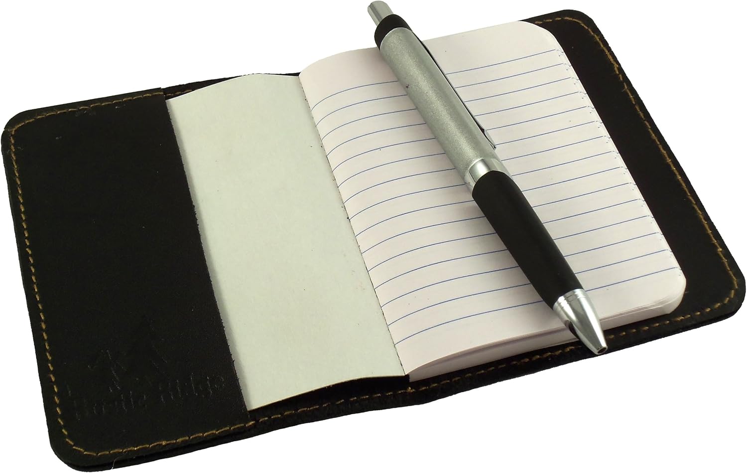 Cuaderno de bolsillo de piel, rellenable – Mini cubierta para composición – Se ajusta a los tamaños estándar 4,5 x 3,25 pulgadas – Mini cuaderno