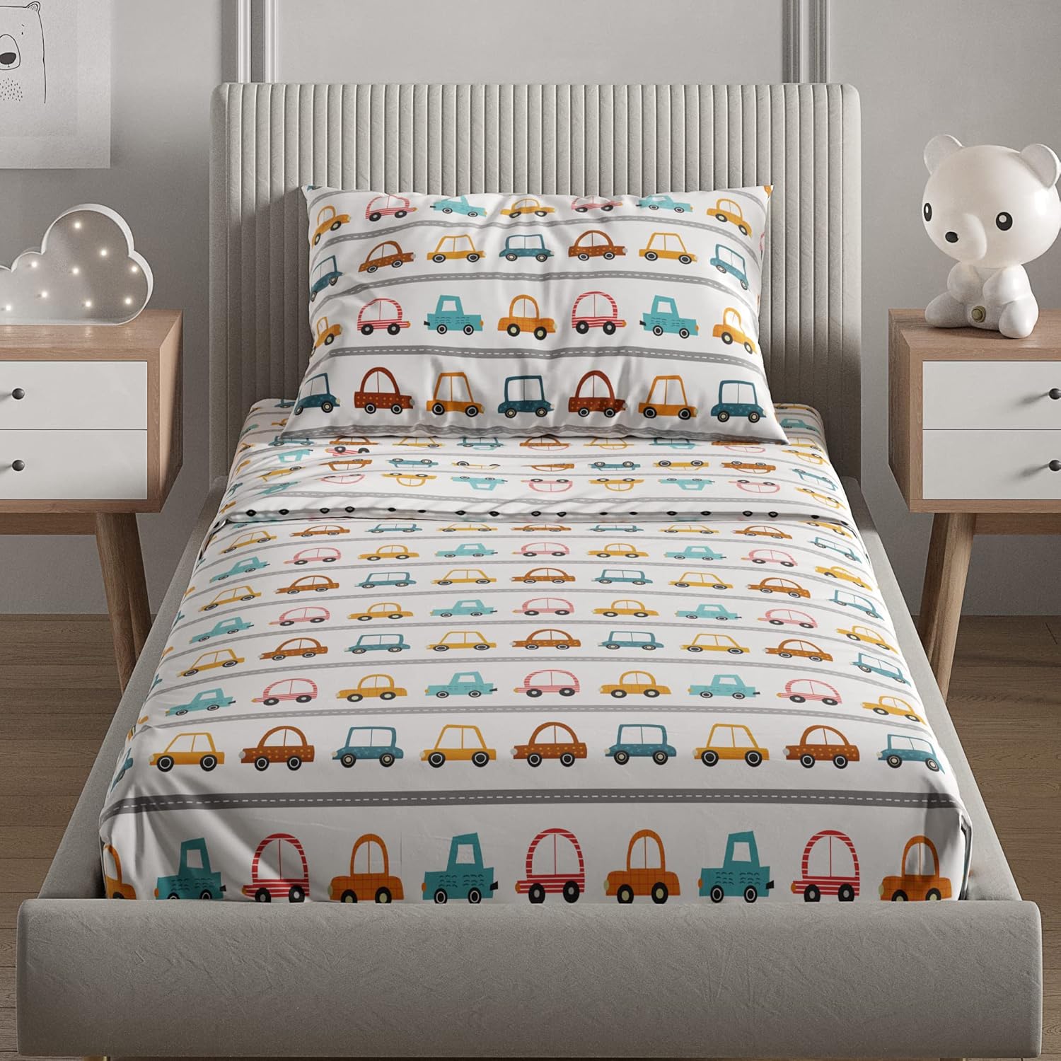 Juego de sábanas para niños y niñas, tamaño matrimonial, ropa de cama suave y acogedora, sábanas fáciles de cuidar y limpiar, cómodas, de microfibra