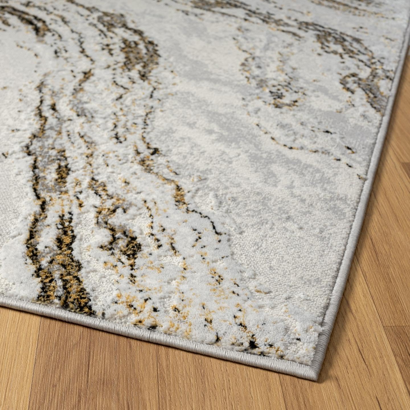 LUXE WEAVERS Chelsea Collection 7356 – Alfombra abstracta moderna de 8 x 10 pulgadas, color antracita