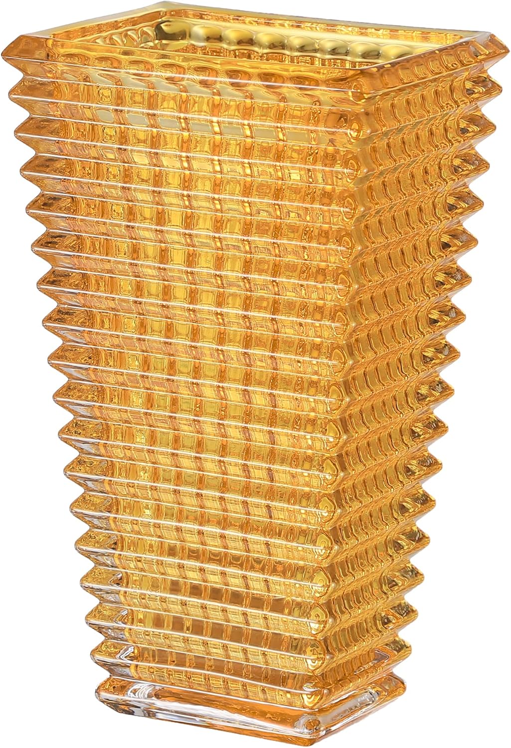 Jarrón de cristal, jarrón de vidrio ámbar, jarrón de vidrio, jarrones para centros de mesa, florero grande, jarrón de vidrio grande, jarrón moderno