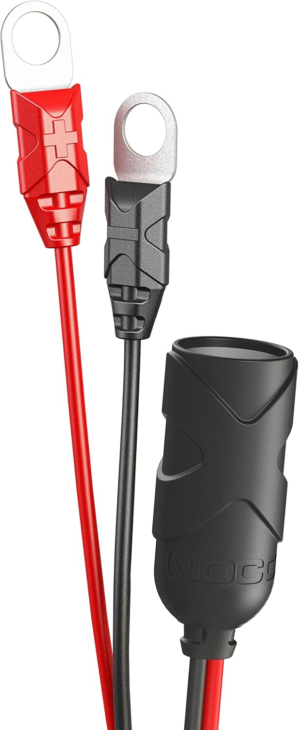 Buyers Products Esparcidor de transmisión ATV, esparcidor multiusos para sal, semillas y fertilizantes + adaptador NOCO GC018 15A 12V, enchufe de