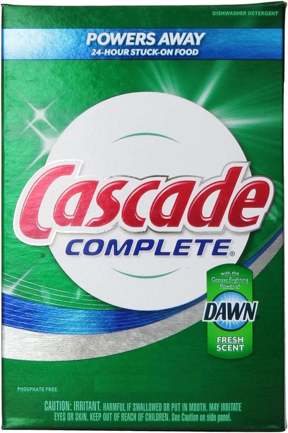 Cascade Detergente completo para lavavajillas en polvo, aroma fresco, 125 onzas