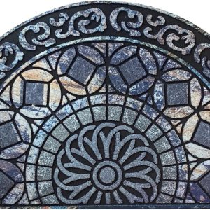 ANDSTAR Tapete medio redondo de 18 x 30 pulgadas, antideslizante, de goma duradera, de perfil bajo, resistente, fácil de limpiar, decoración de ANDSTAR Tapete medio redondo de 18 x 30 pulgadas, antideslizante, de goma duradera, de perfil bajo, resistente, fácil de limpiar, decoración de