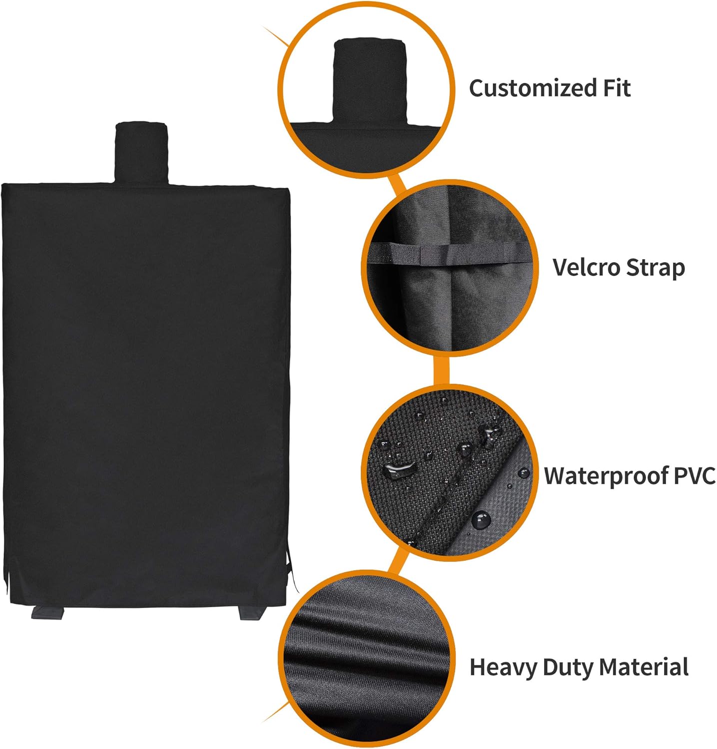 i COVER 73752 – Cubierta para ahumador de pellets para parrillas Pit Boss 77700 PBV7P1 7 Series Pellet Vertical Smoker 600D impermeable resistente