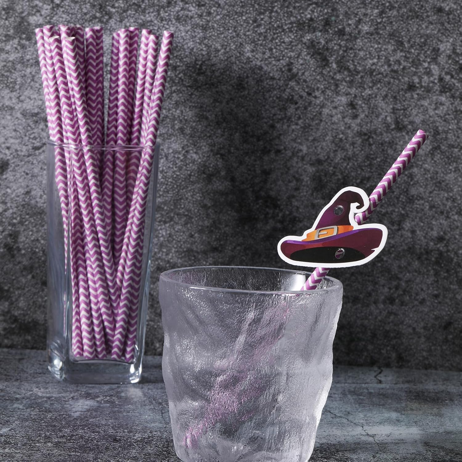 24 popotes de papel de Halloween, popotes de papel desechables para beber, suministros de decoración de fiesta de Halloween (bombilla, calavera,
