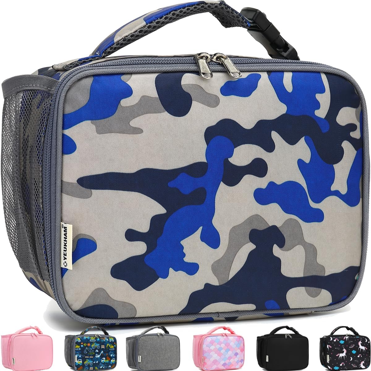 Lonchera térmica reutilizable para la escuela, térmicas, duraderas, congelables, para niños, niñas, hombres y mujeres, kit de lonchera portátil