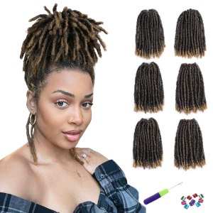WIGNEE Pelo de ganchillo 120 hebras de pelo sintético de 8 pulgadas, rastas suaves pretrenzadas, rastas de rastas de rastas de 6 paquetes de cabello WIGNEE Pelo de ganchillo 120 hebras de pelo sintético de 8 pulgadas, rastas suaves pretrenzadas, rastas de rastas de rastas de 6 paquetes de cabello