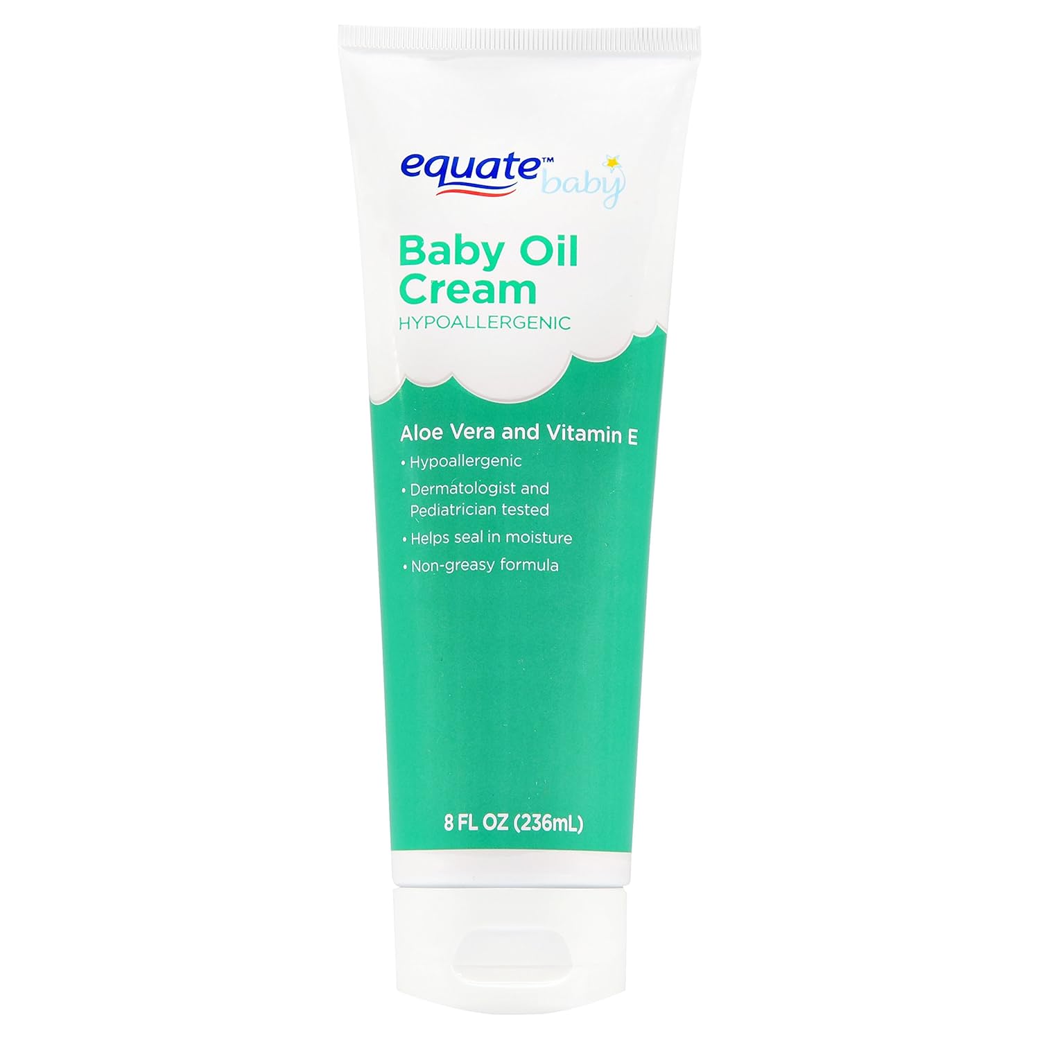Equate Aloe Vera & Vitamina E Aceite Crema Hipoalergénico 8 oz (Paquete de 2)