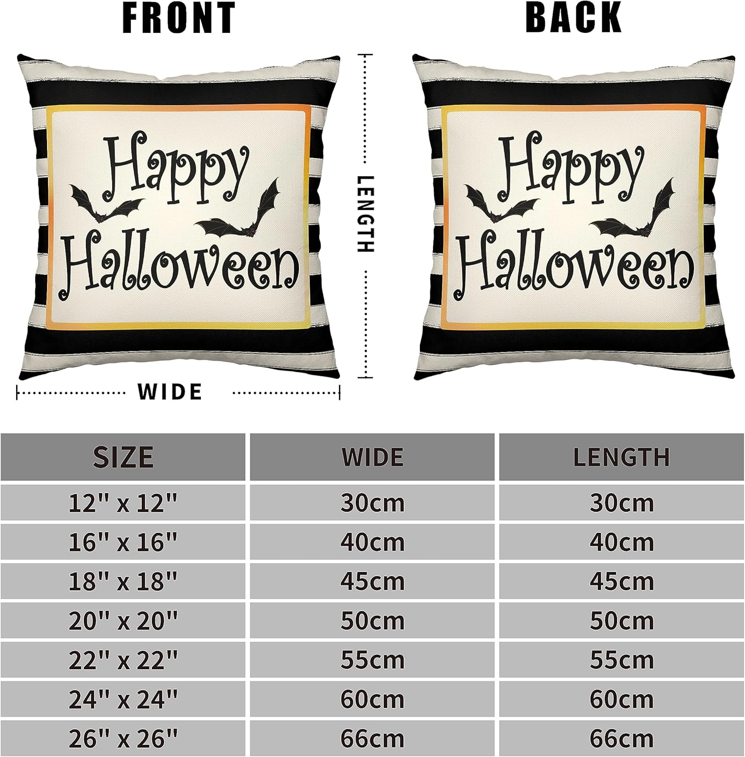 Kwlegh Juego de 2 fundas de almohada de tela de araña de calabaza de Halloween de 24 x 24 pulgadas, decoración moderna de Halloween, fundas de